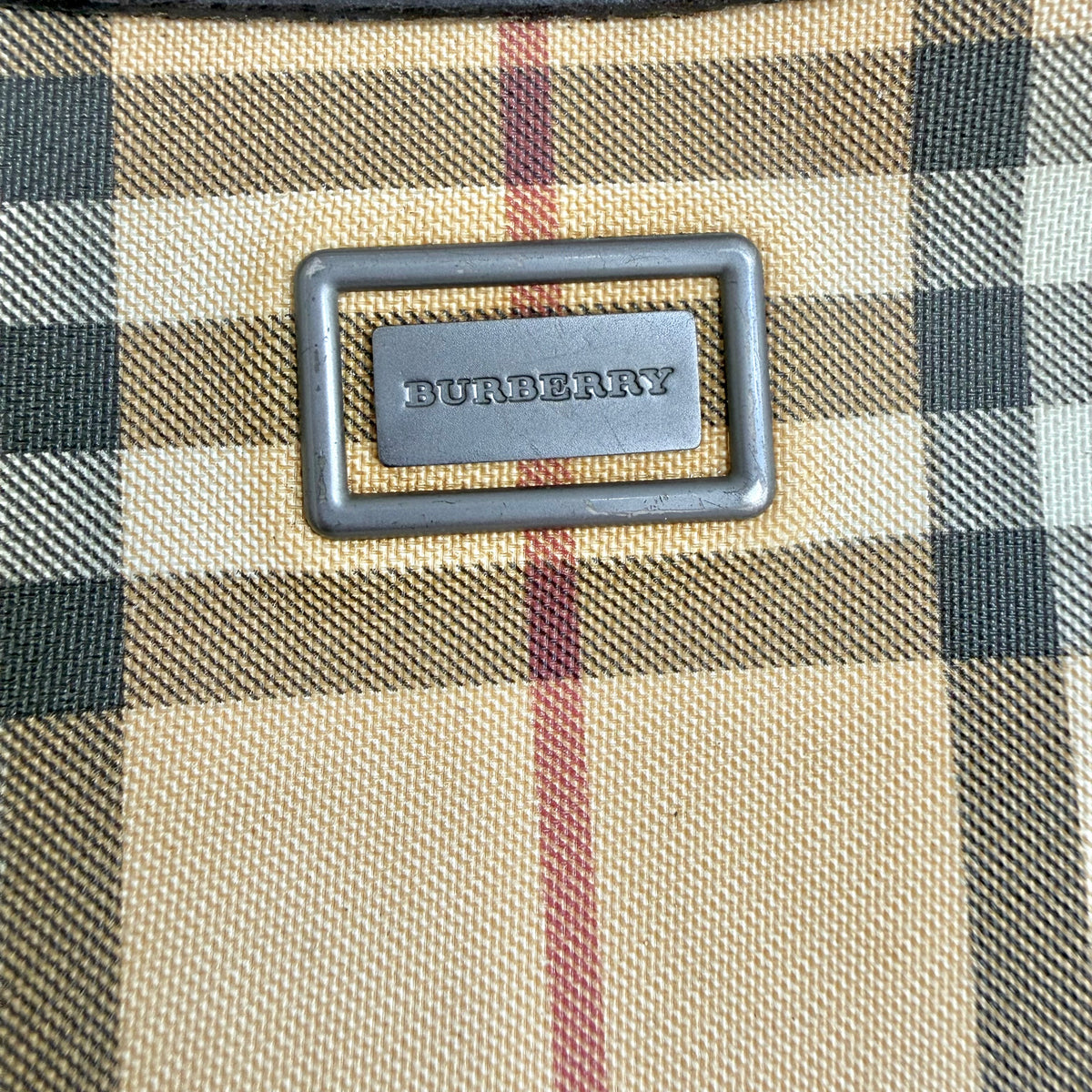 BURBERRY Nova Check Shoulder Bag Coated Canvas Beige