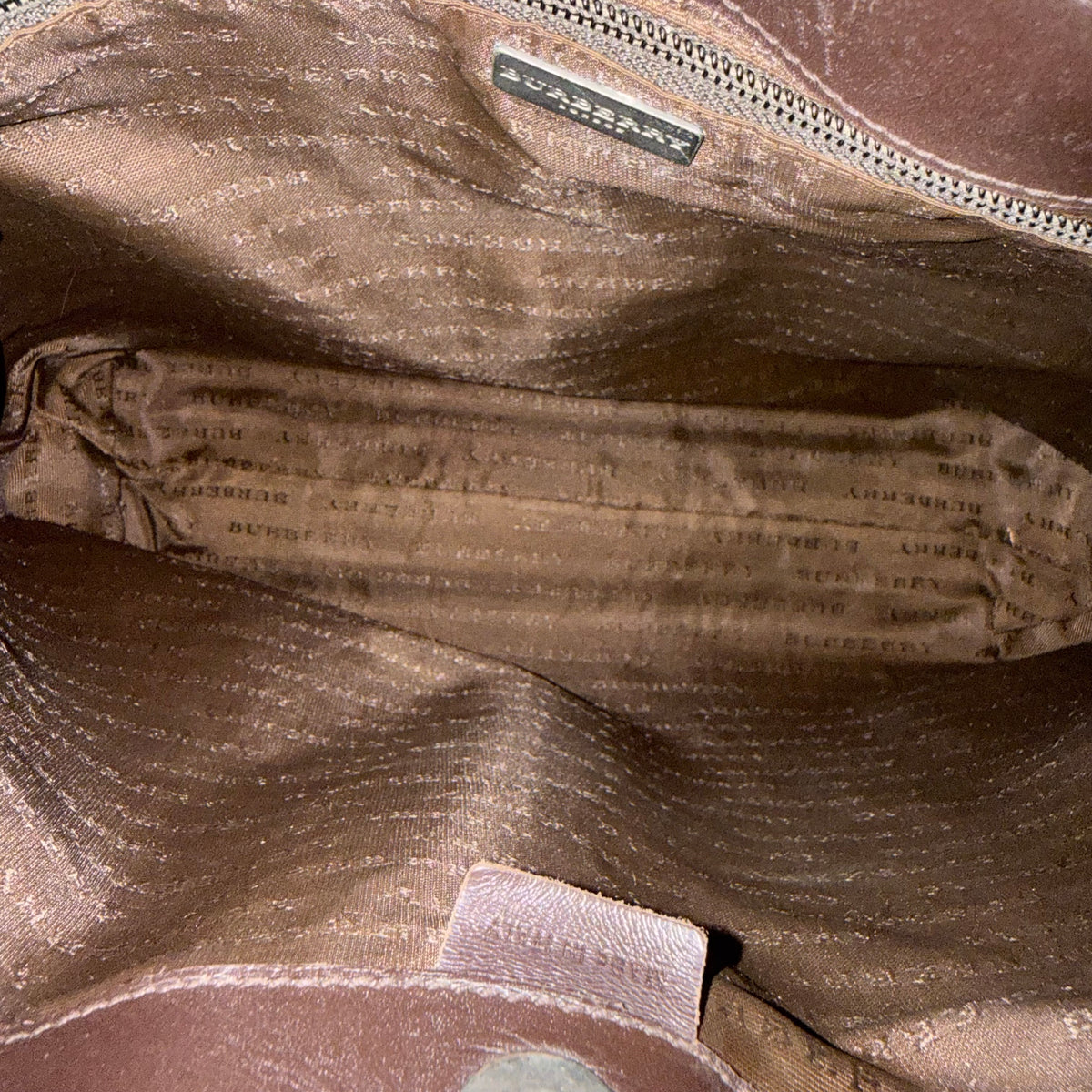 BURBERRY Nova Check Shoulder Bag Coated Canvas Beige