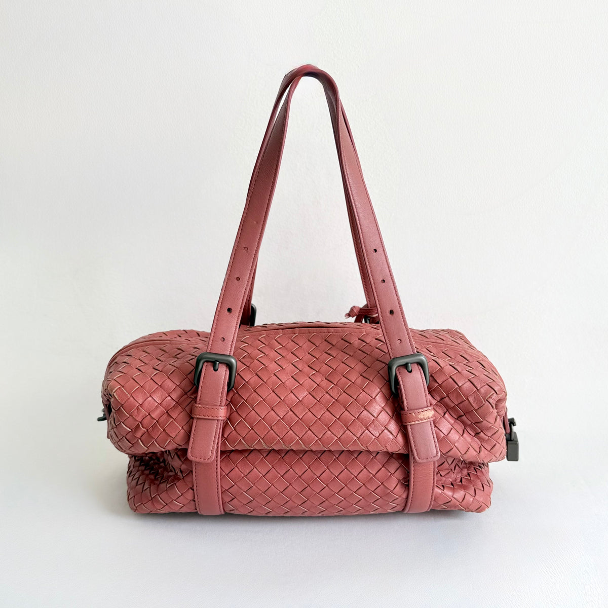 Bottega Veneta Intrecciato Woven Nappa Leather Montaigne Satchel Bag