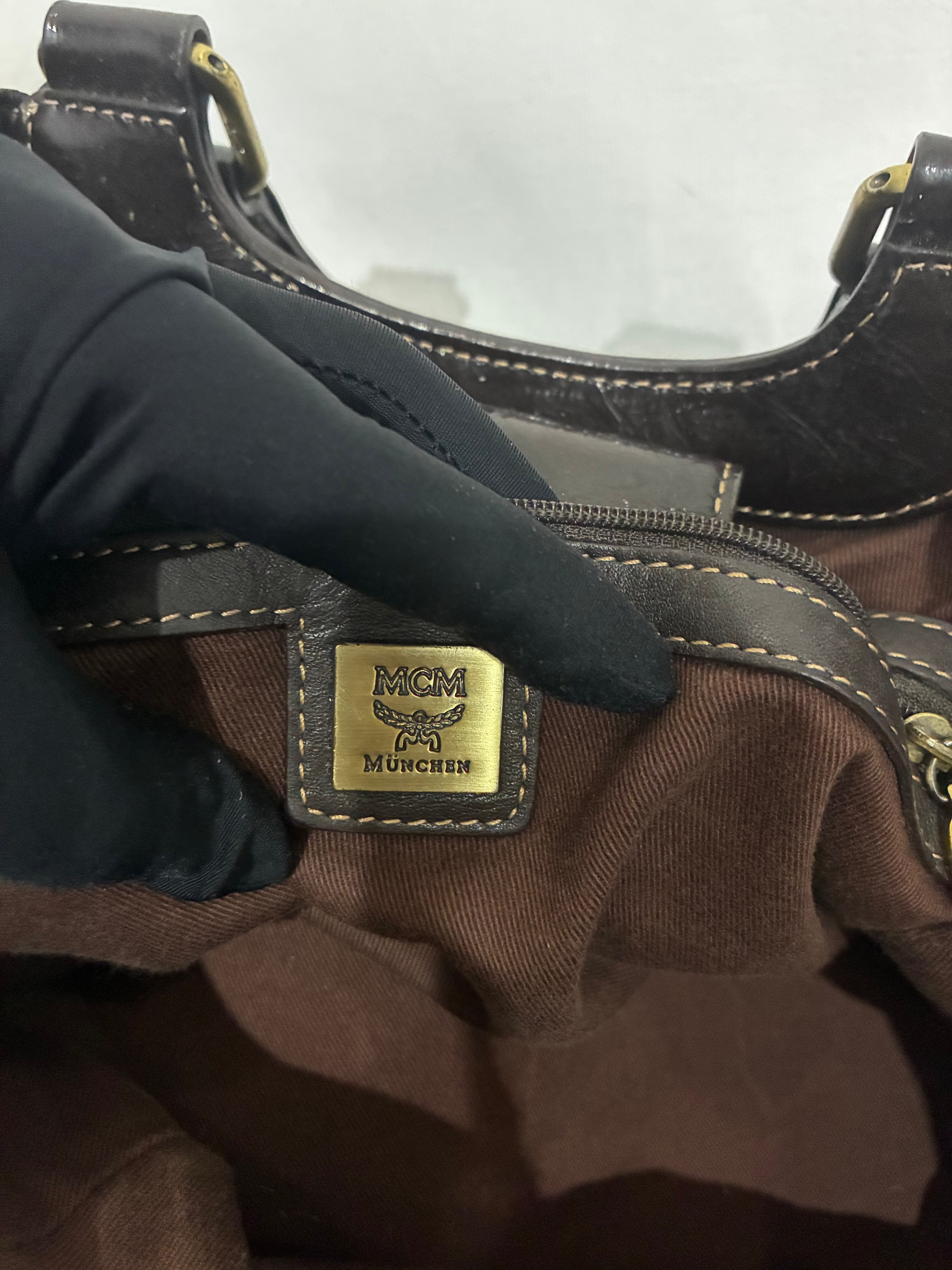 MCM Brown and Tan Leather Tote