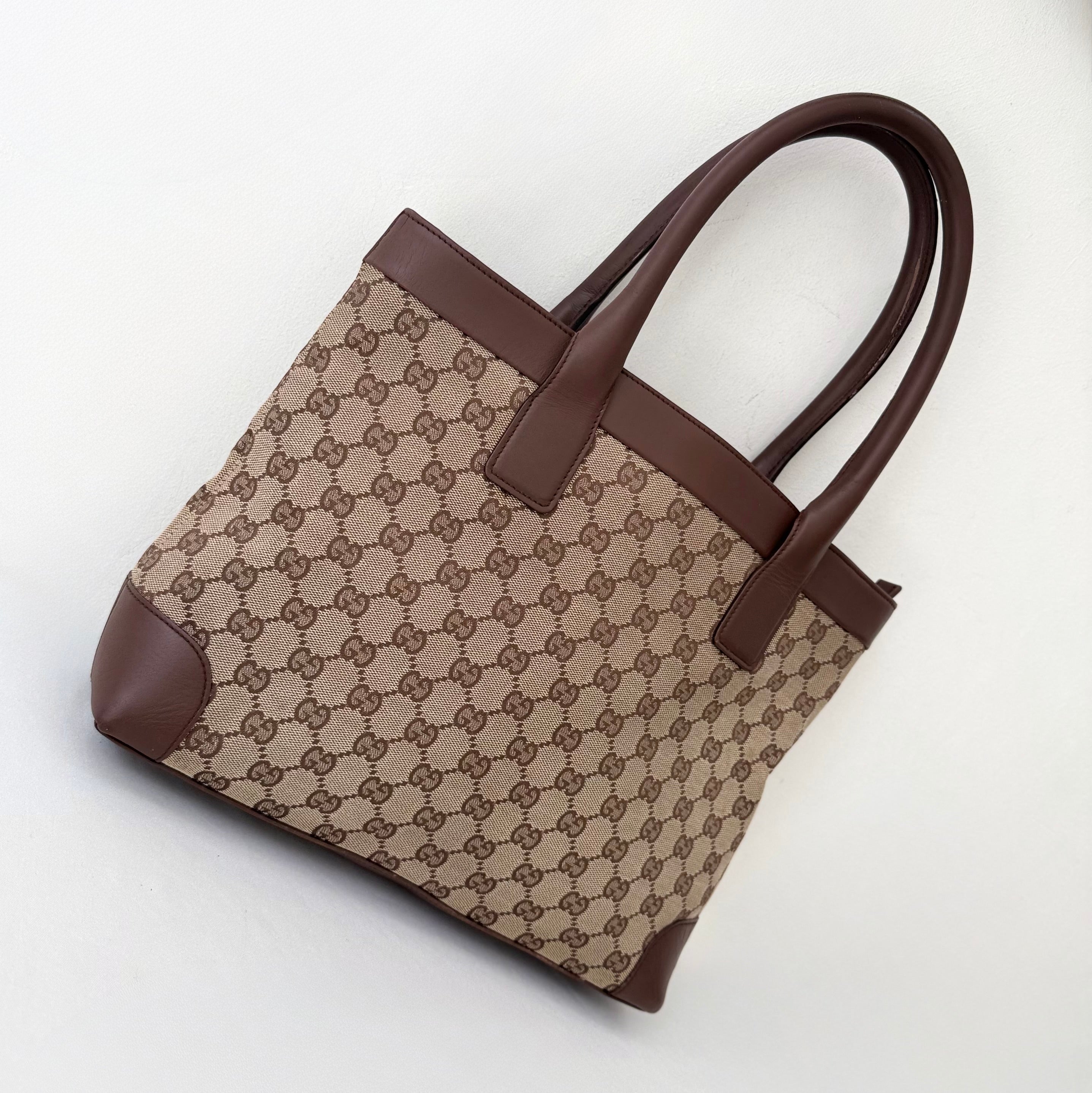 (Reserved) Gucci GG Brown Monogram Canvas Tote Bag