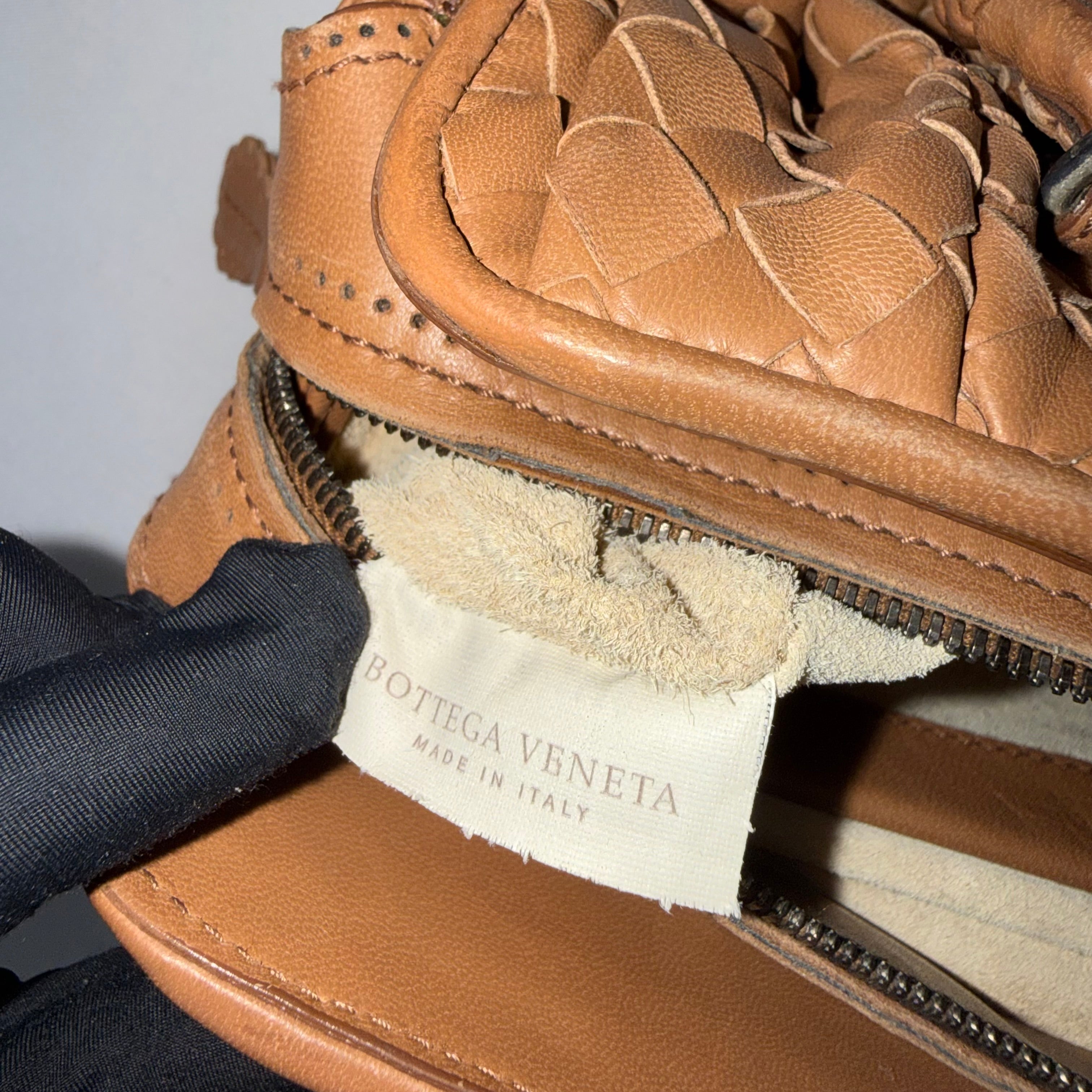 Bottega Veneta Brown Intrecciato Leather Braided Handle Satchel