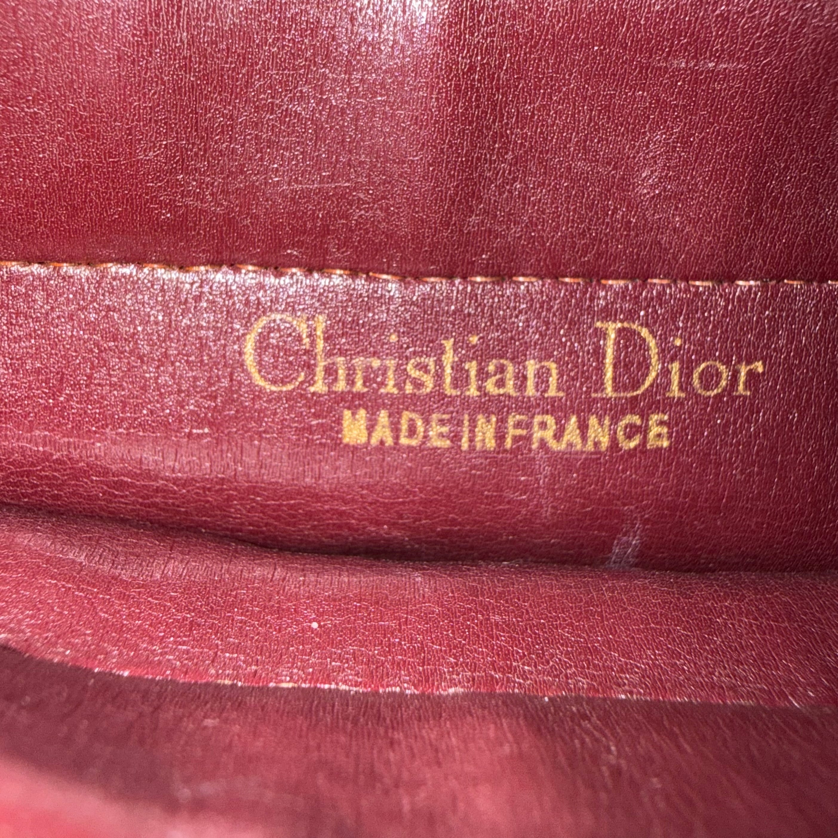 Christian Dior Trotter Canvas Burgundy Pochette