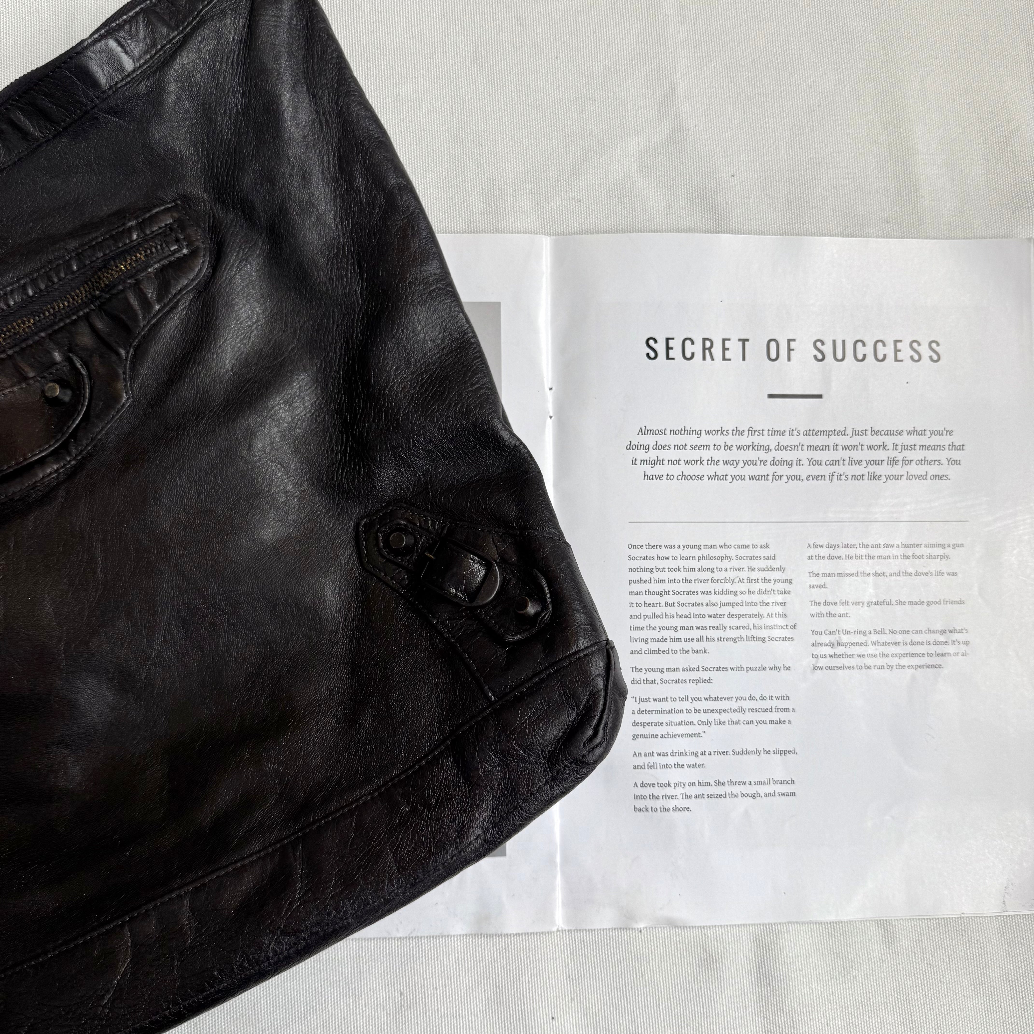 Balenciaga Day Hobo Motorcycle Bag in Black