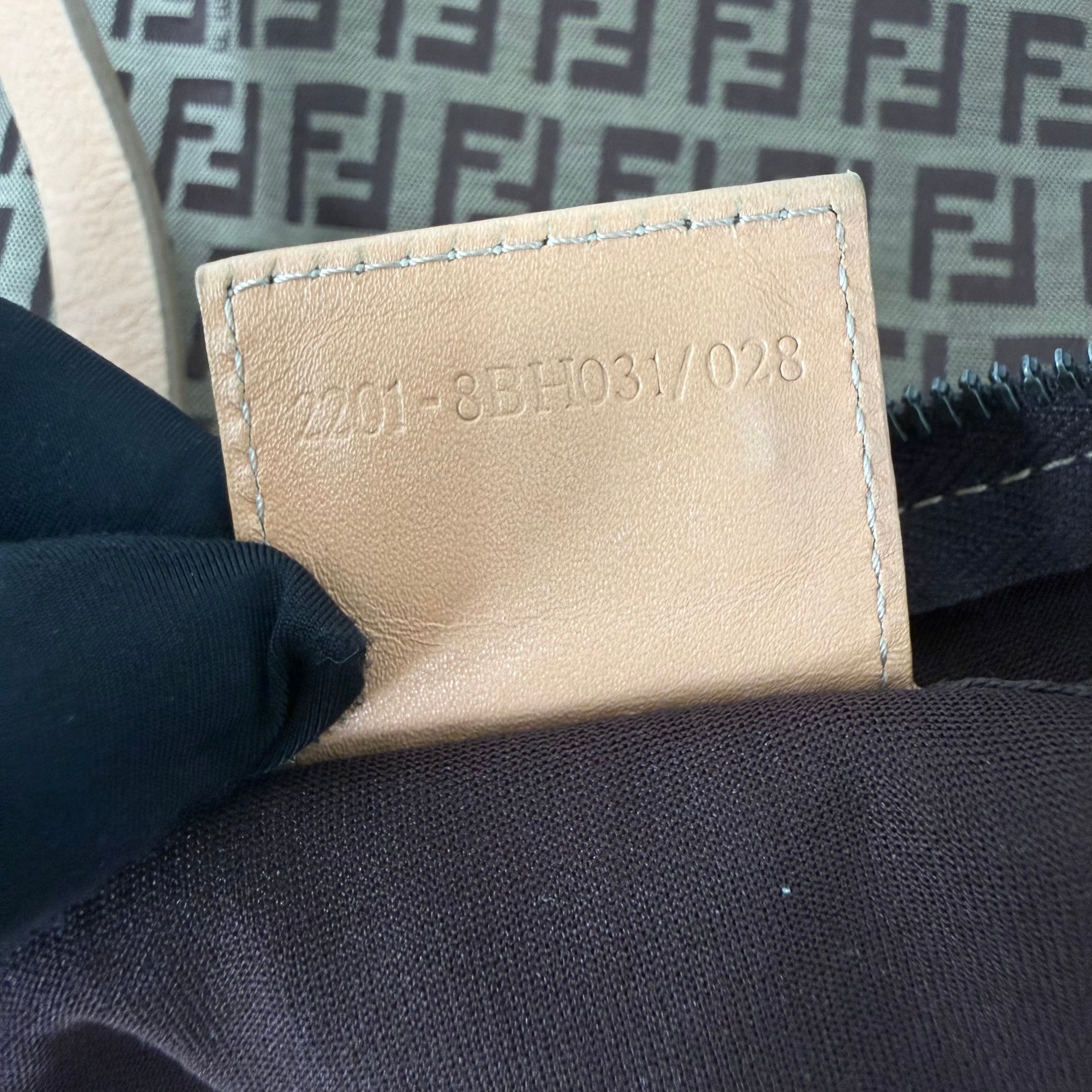 Fendi Vintage Brown Zucchino Canvas Tote