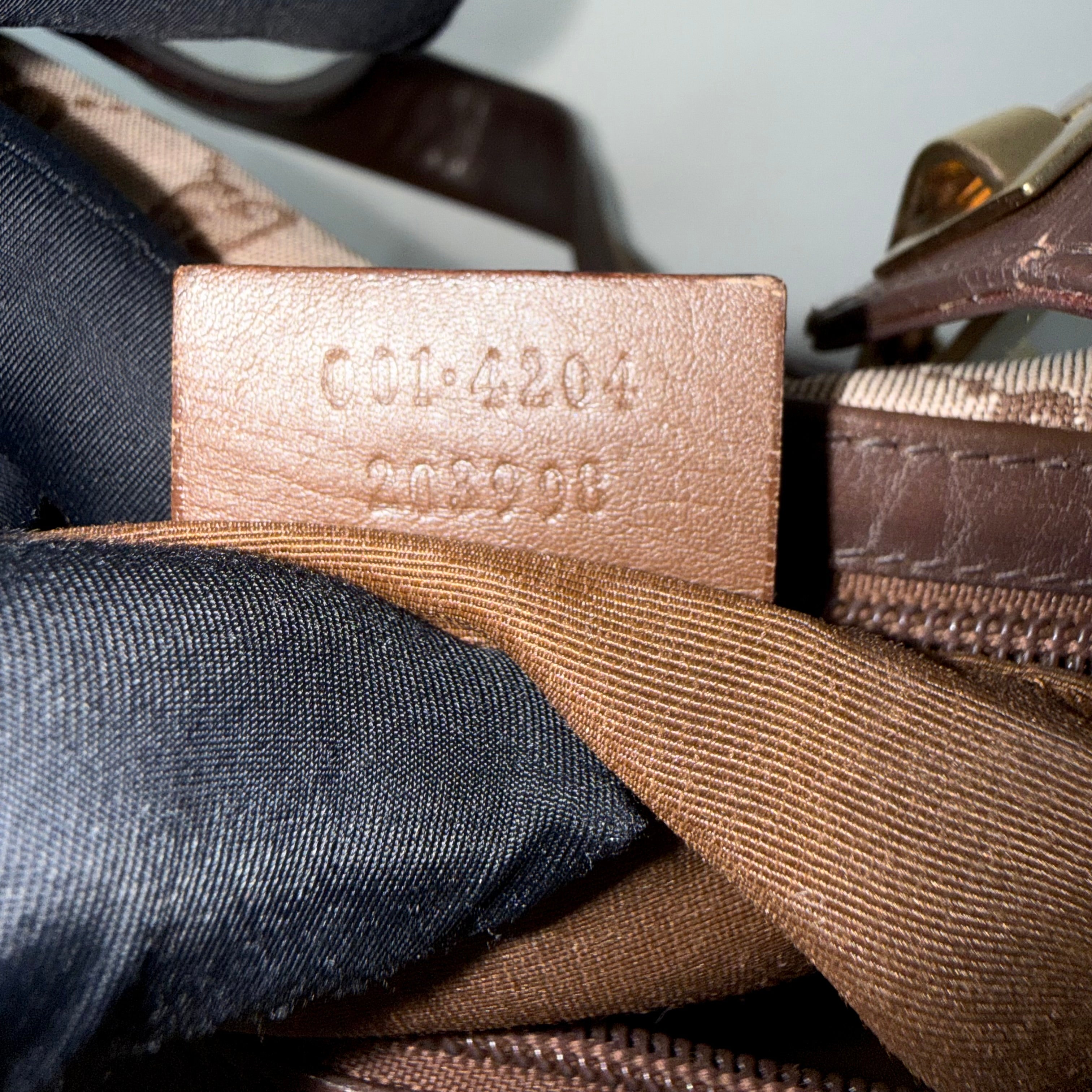 Gucci GG Brown Canvas Hobo Shoulder Bag