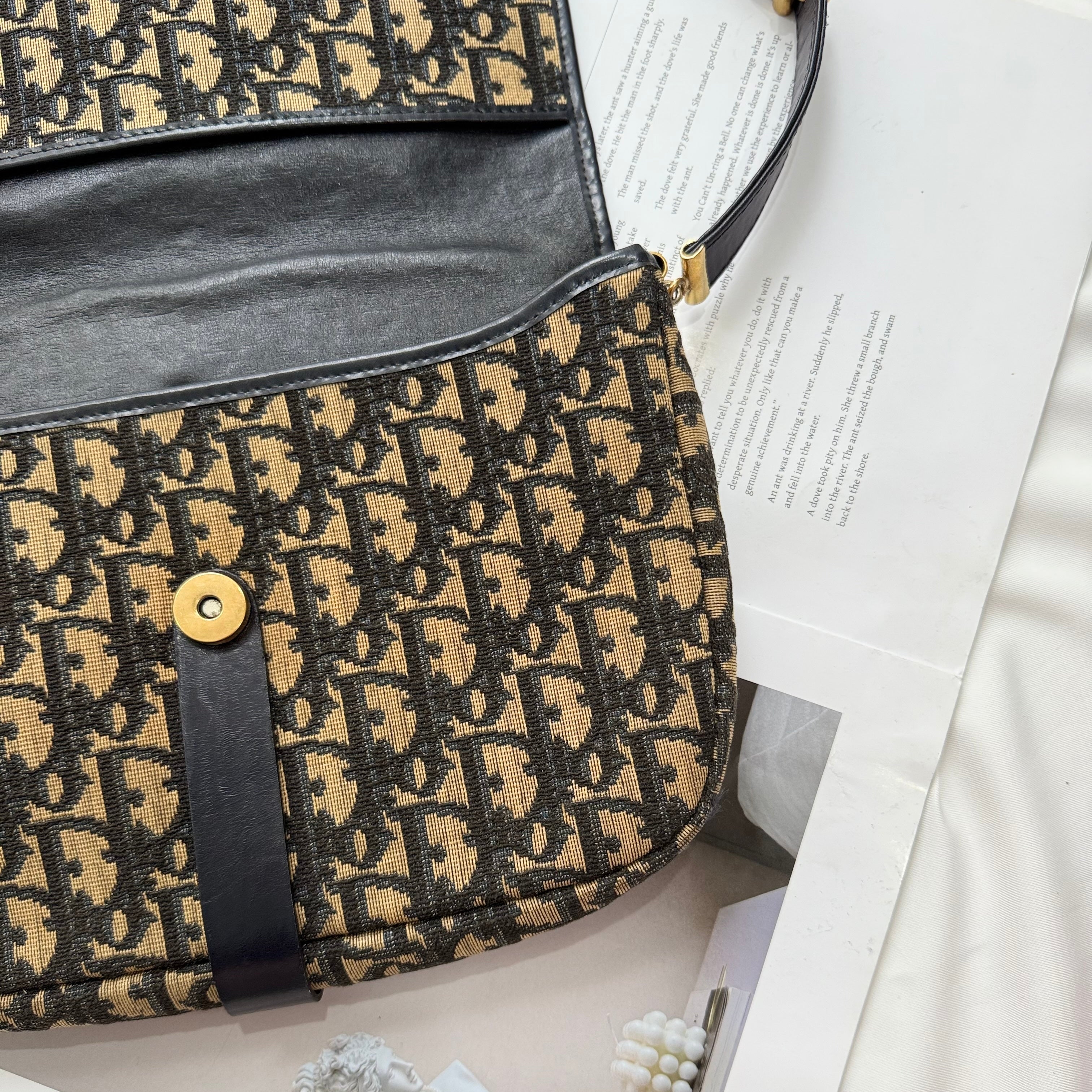 Dior Vintage Shoulder Bag Canvas Trotter