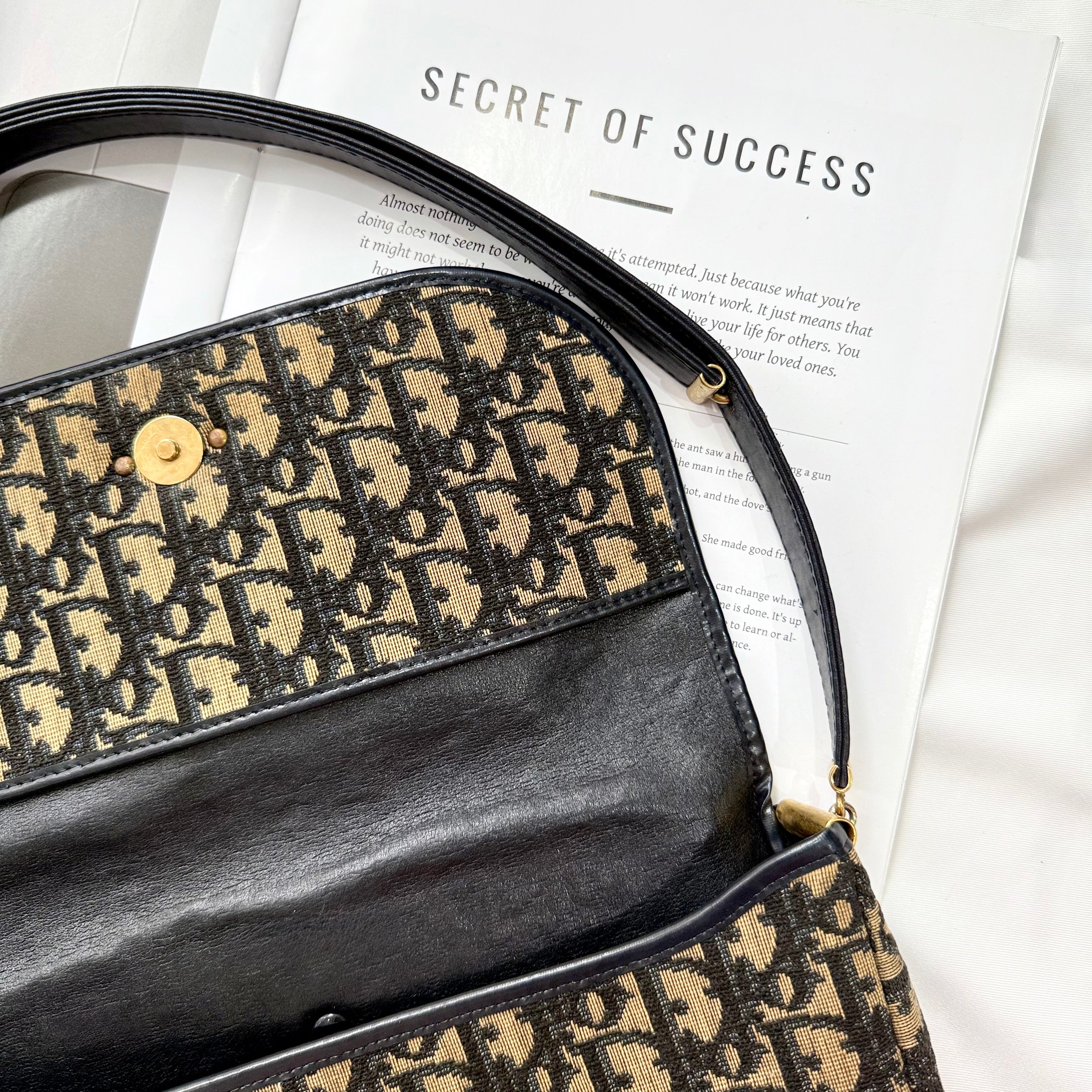 Dior Vintage Shoulder Bag Canvas Trotter