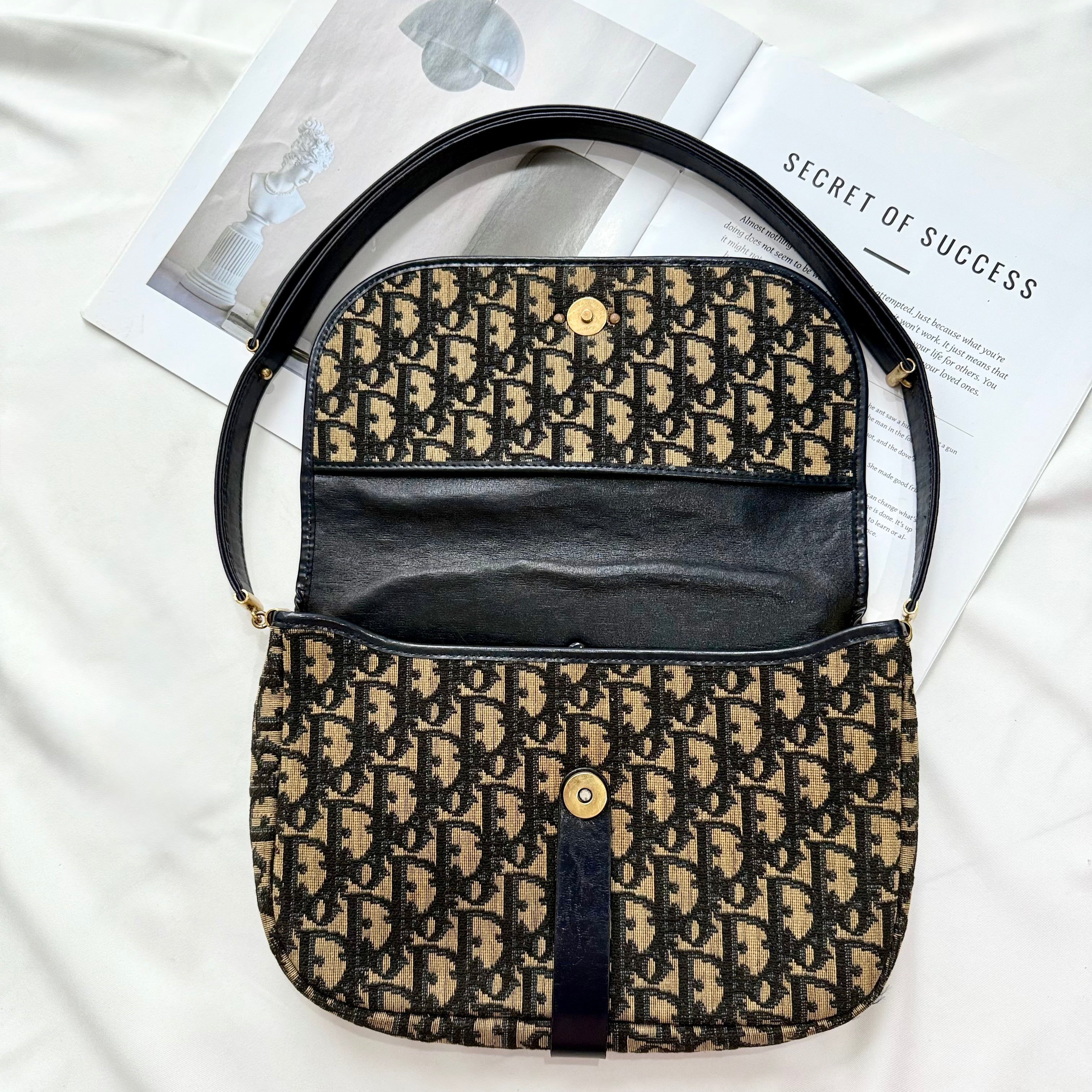 Dior Vintage Shoulder Bag Canvas Trotter