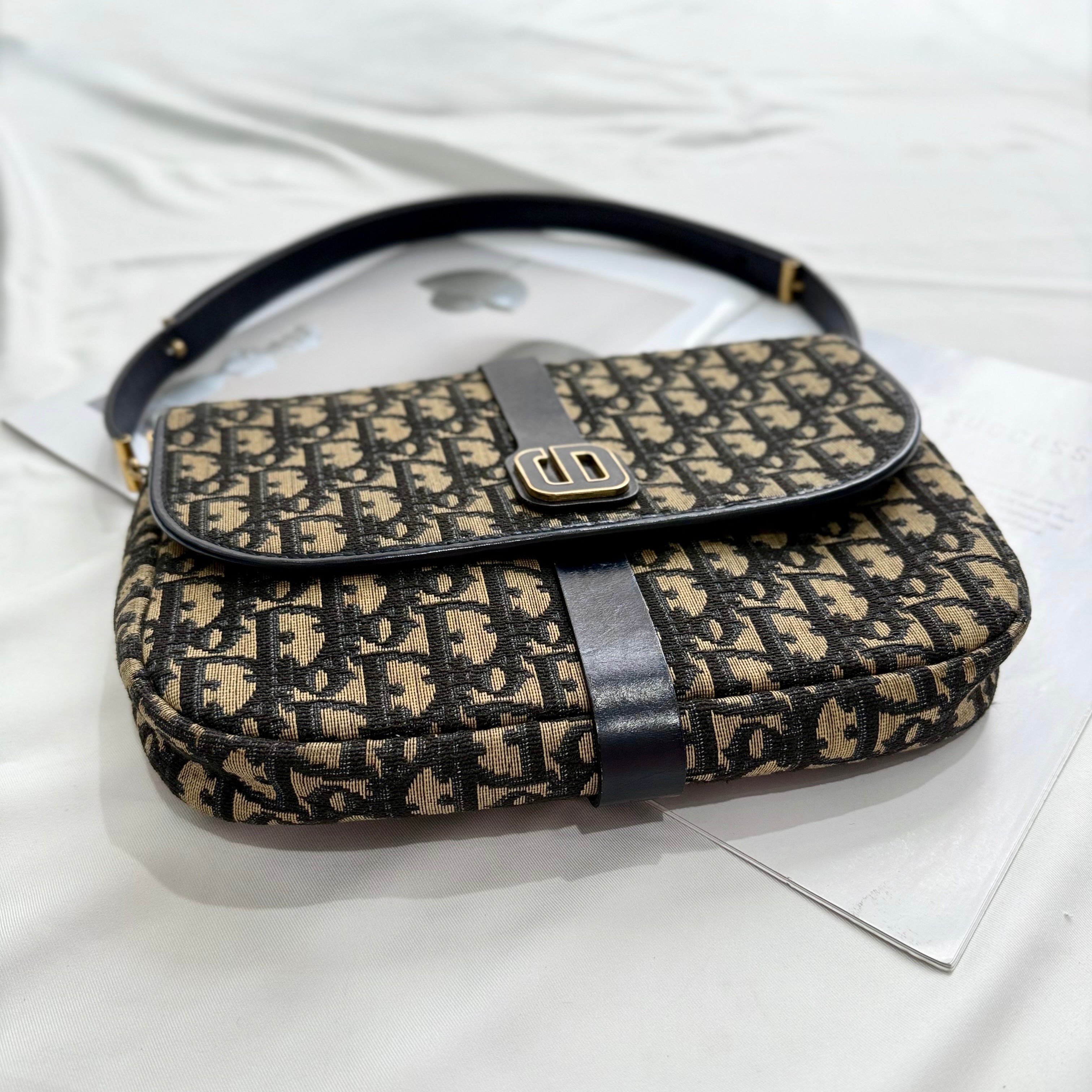 Dior Vintage Shoulder Bag Canvas Trotter