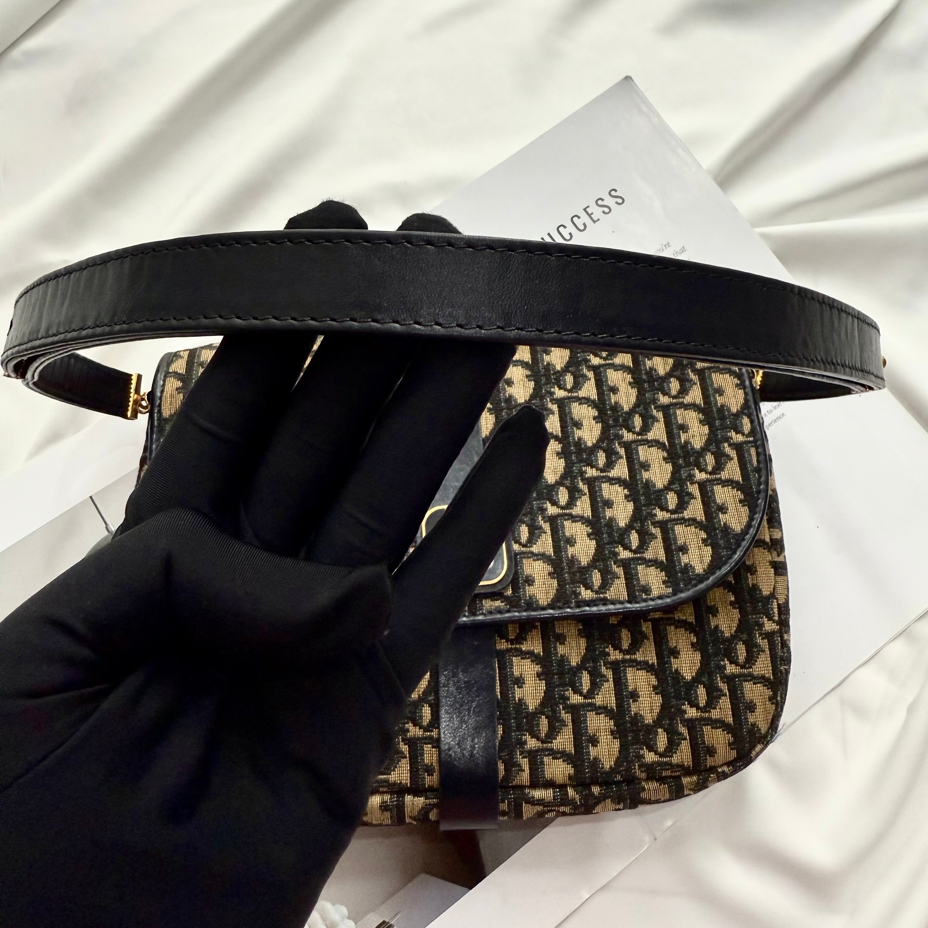 Dior Vintage Shoulder Bag Canvas Trotter