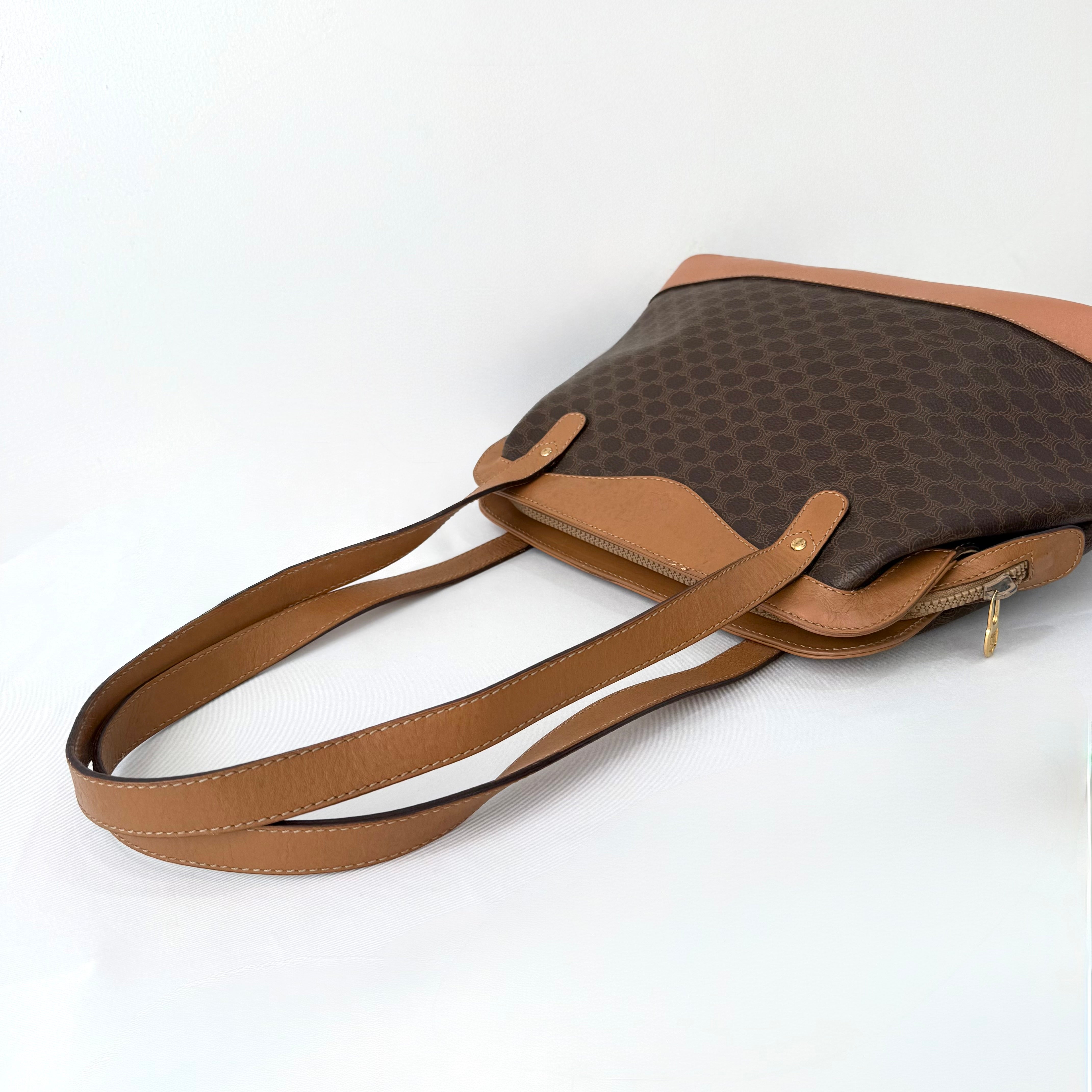 Celine Triomphe Macadam Vintage Shoulder Bag