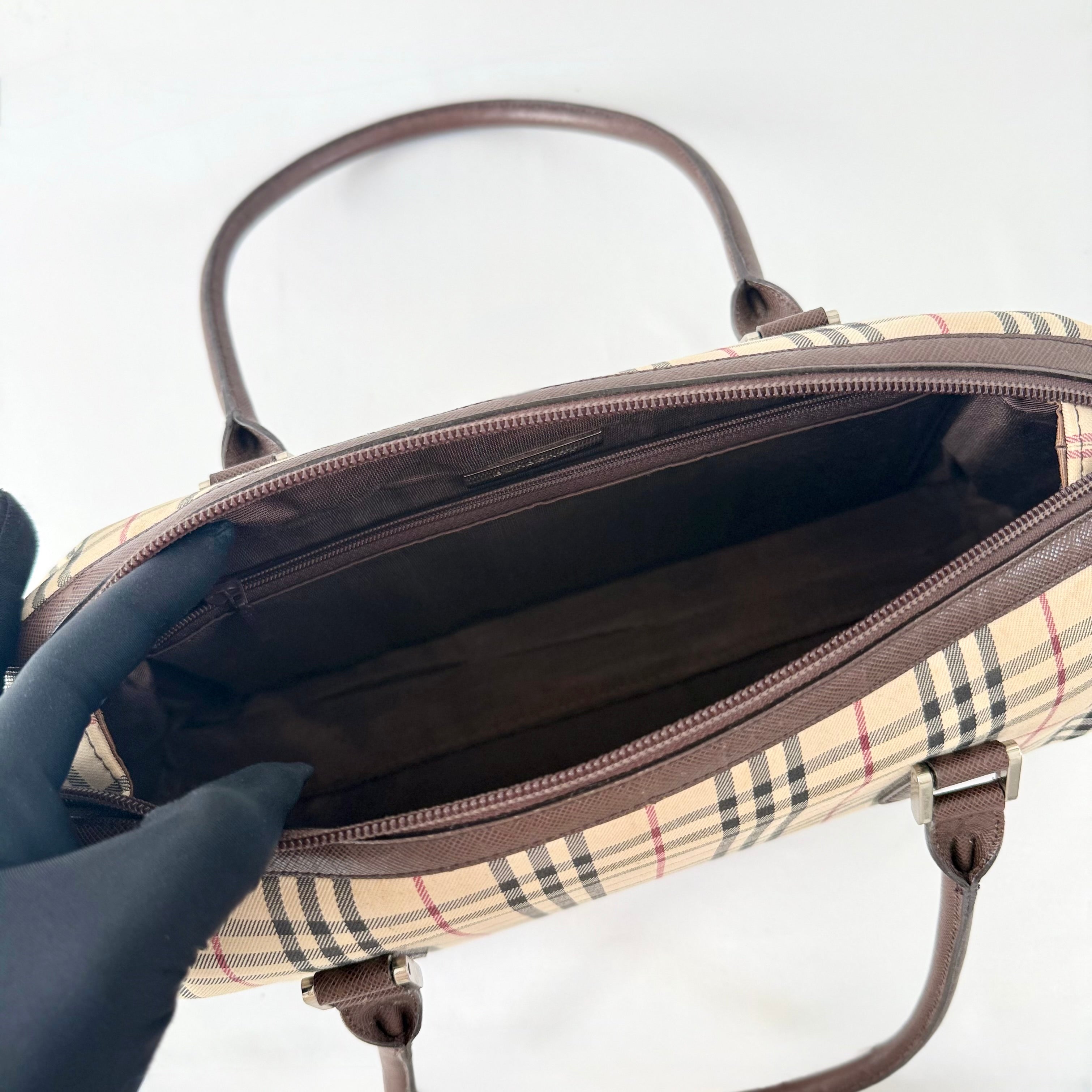 Burberry Nova Check Boston Shoulder Bag