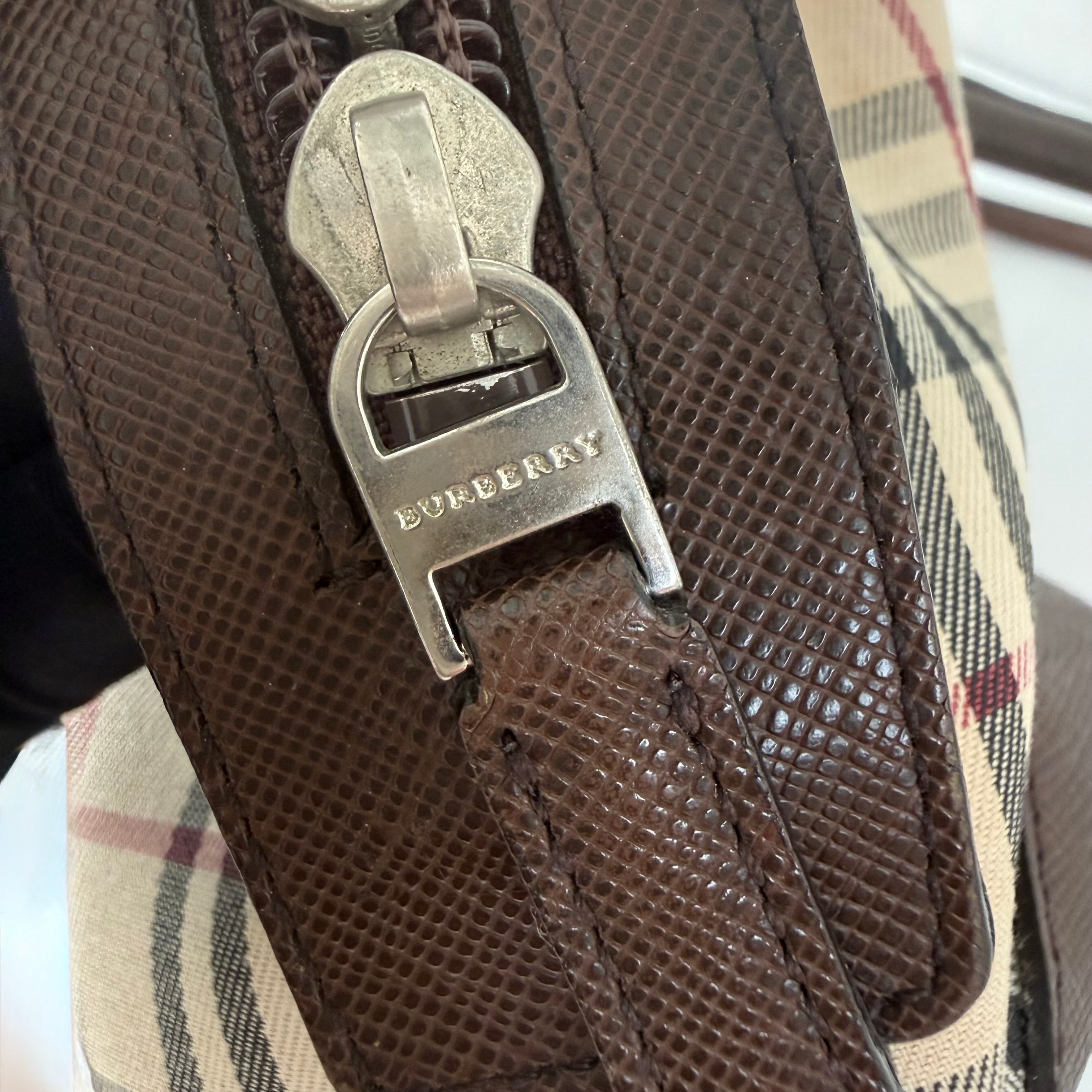 Burberry Nova Check Boston Shoulder Bag