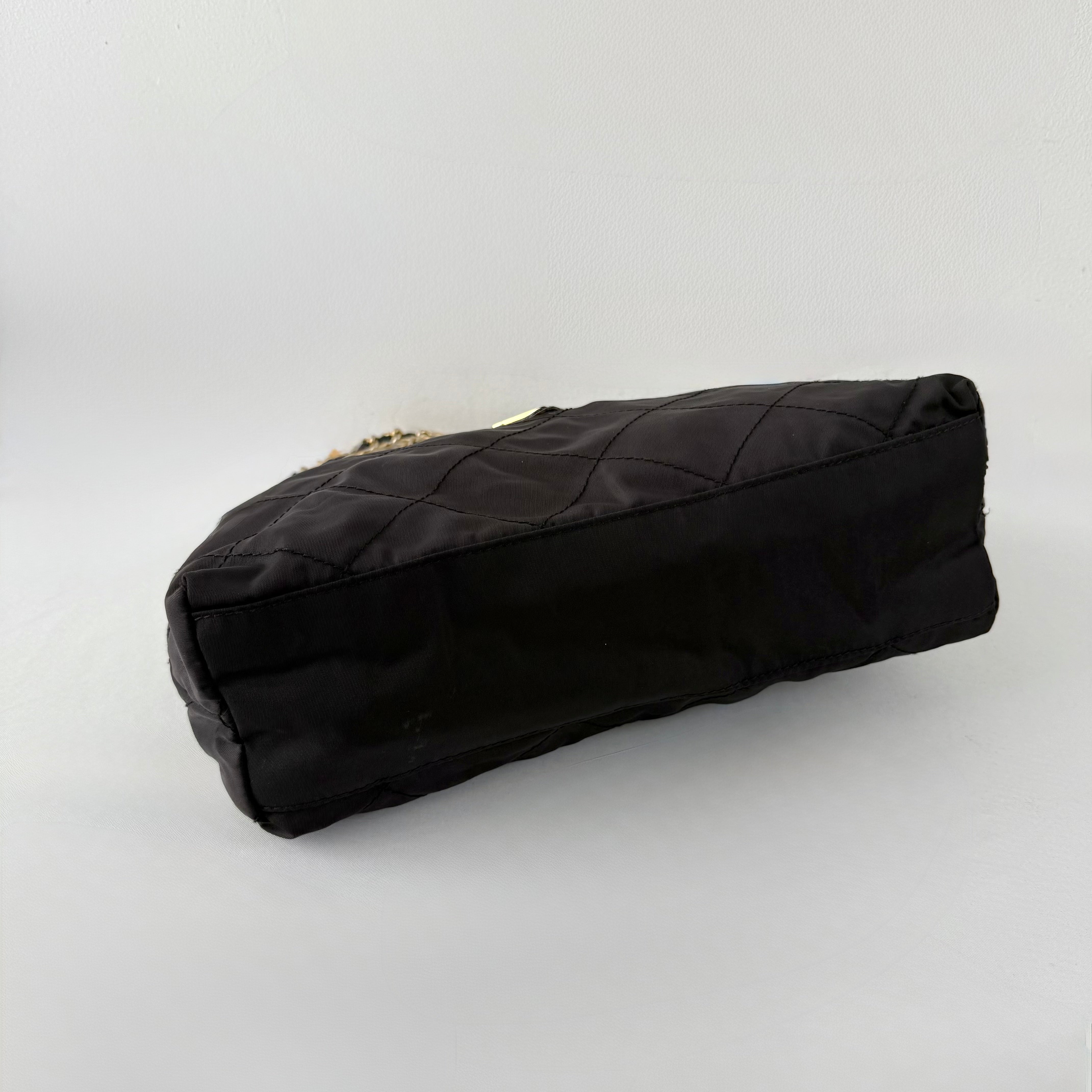 PRADA Quilted Tessuto Nylon Chain Shoulder Bag