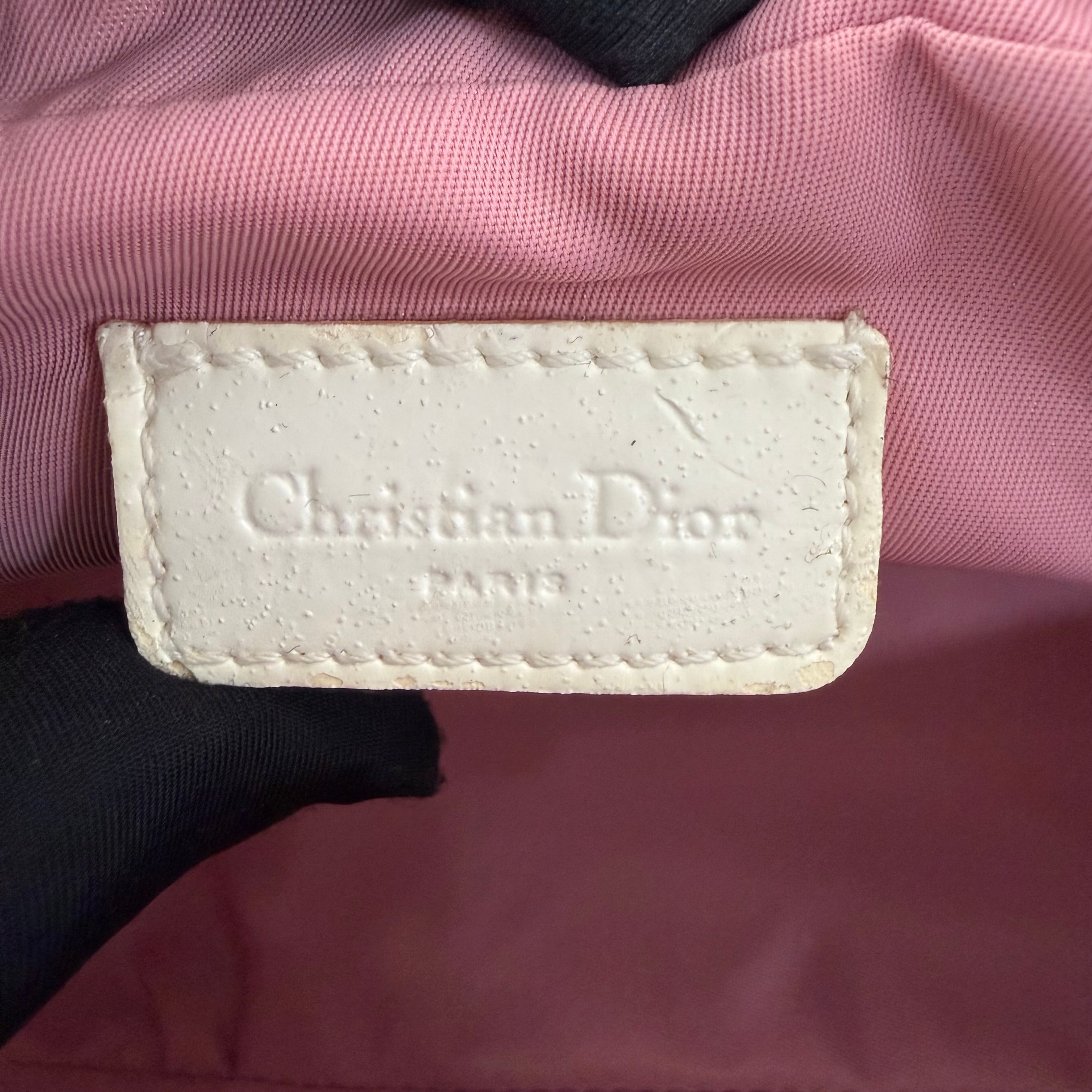Christian Dior Girly Pink Trotter Monogram Shoulder Bag