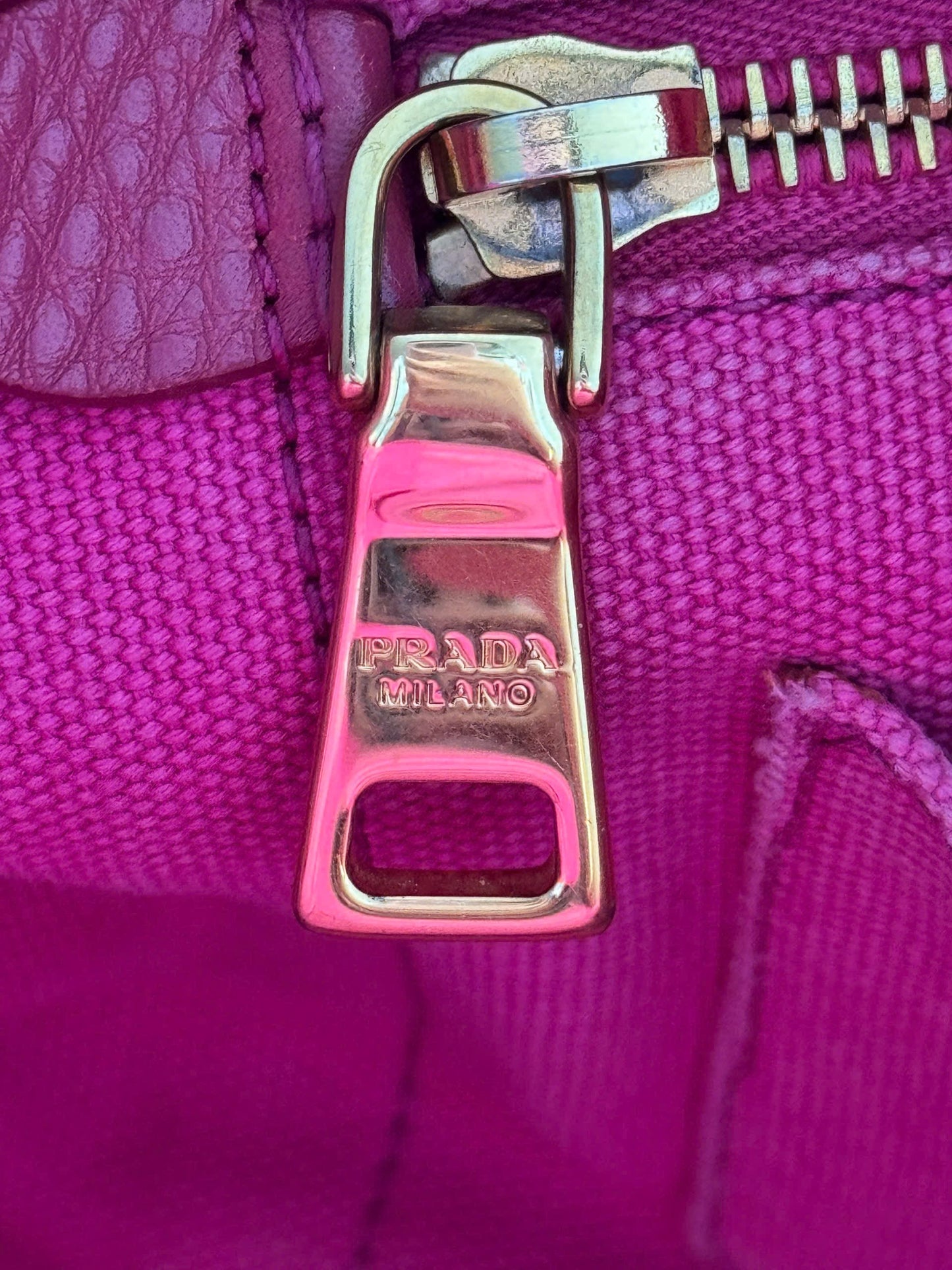 Prada Pink Denim Canapa Logo Tote