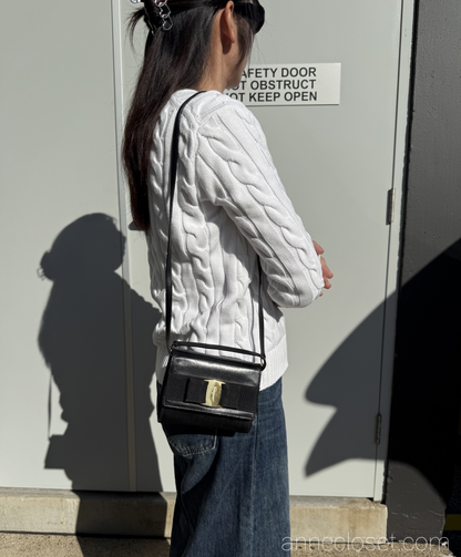 Salvatore Ferragamo Crossbody Bag Black Leather