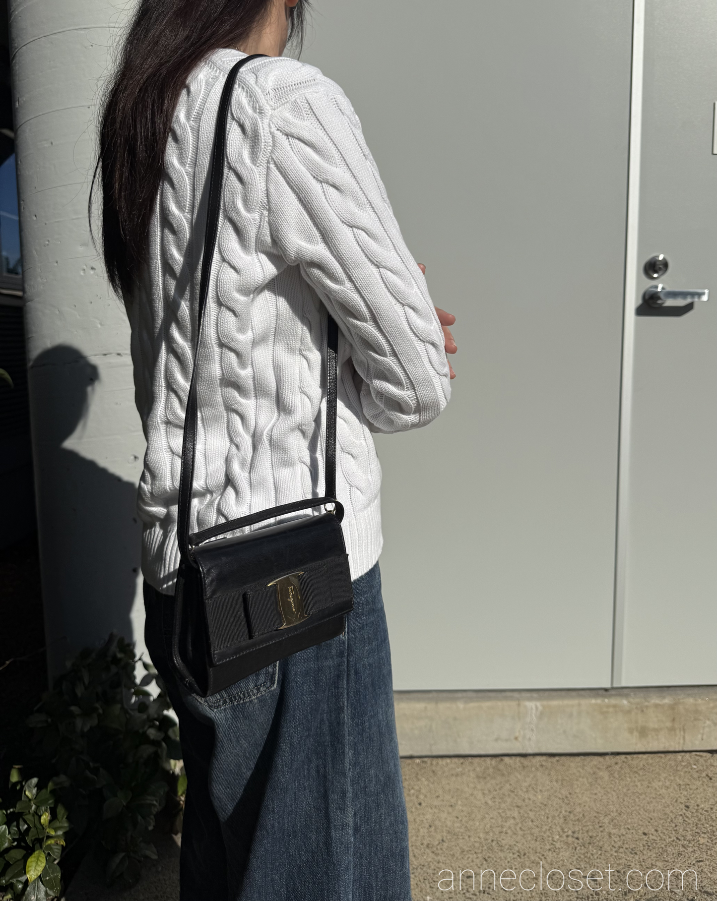 Salvatore Ferragamo Crossbody Bag Black Leather