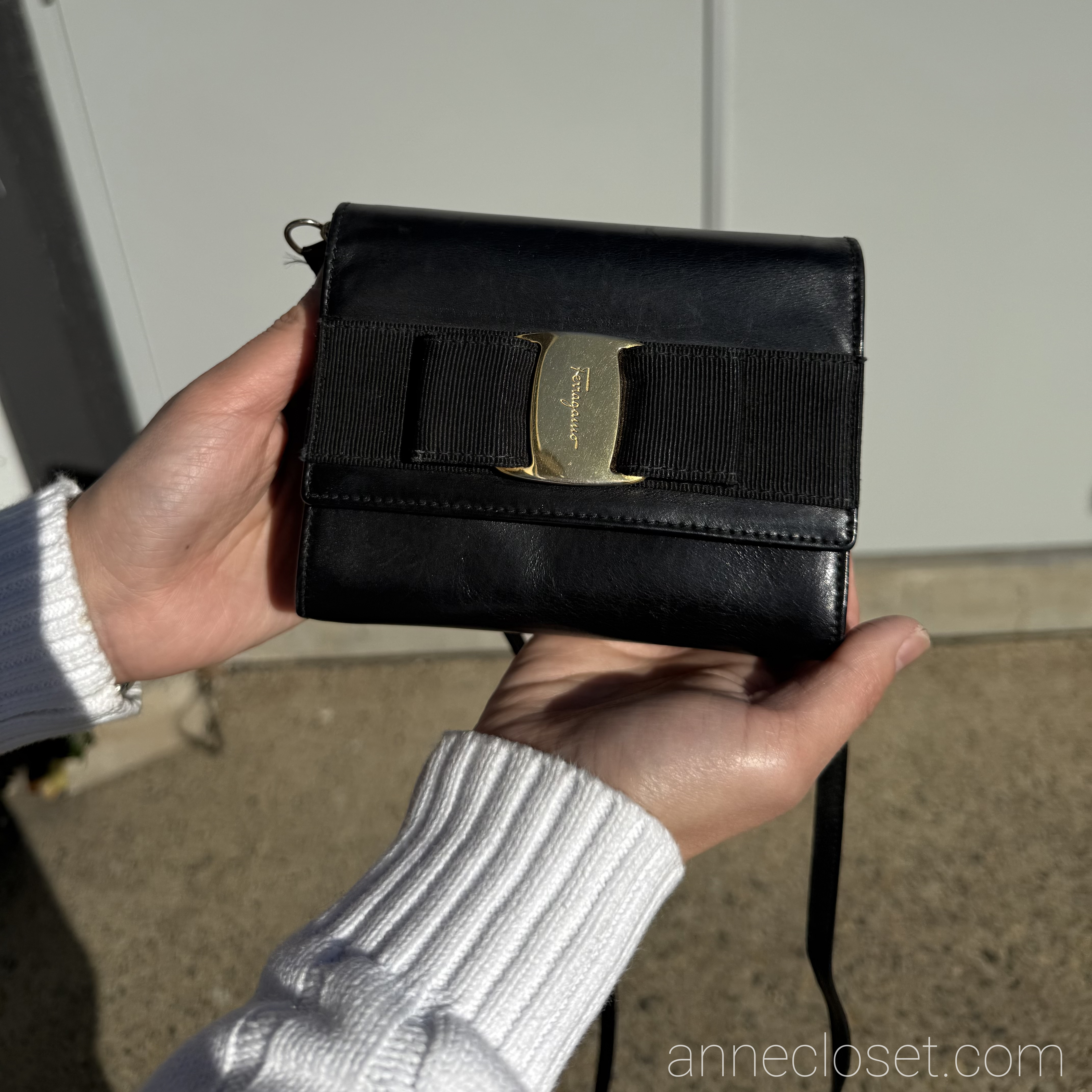 Salvatore Ferragamo Crossbody Bag Black Leather