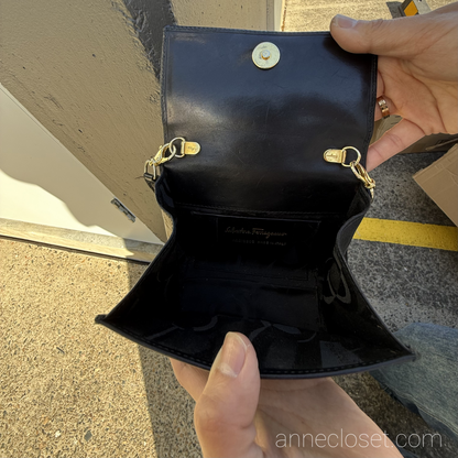 Salvatore Ferragamo Crossbody Bag Black Leather