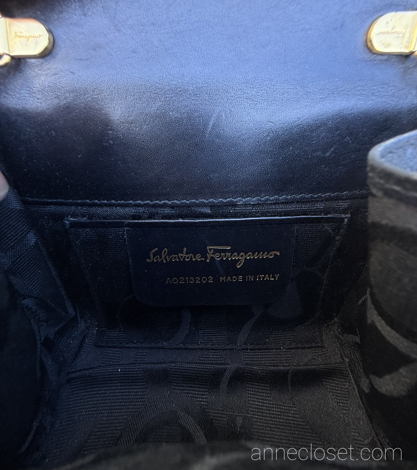 Salvatore Ferragamo Crossbody Bag Black Leather