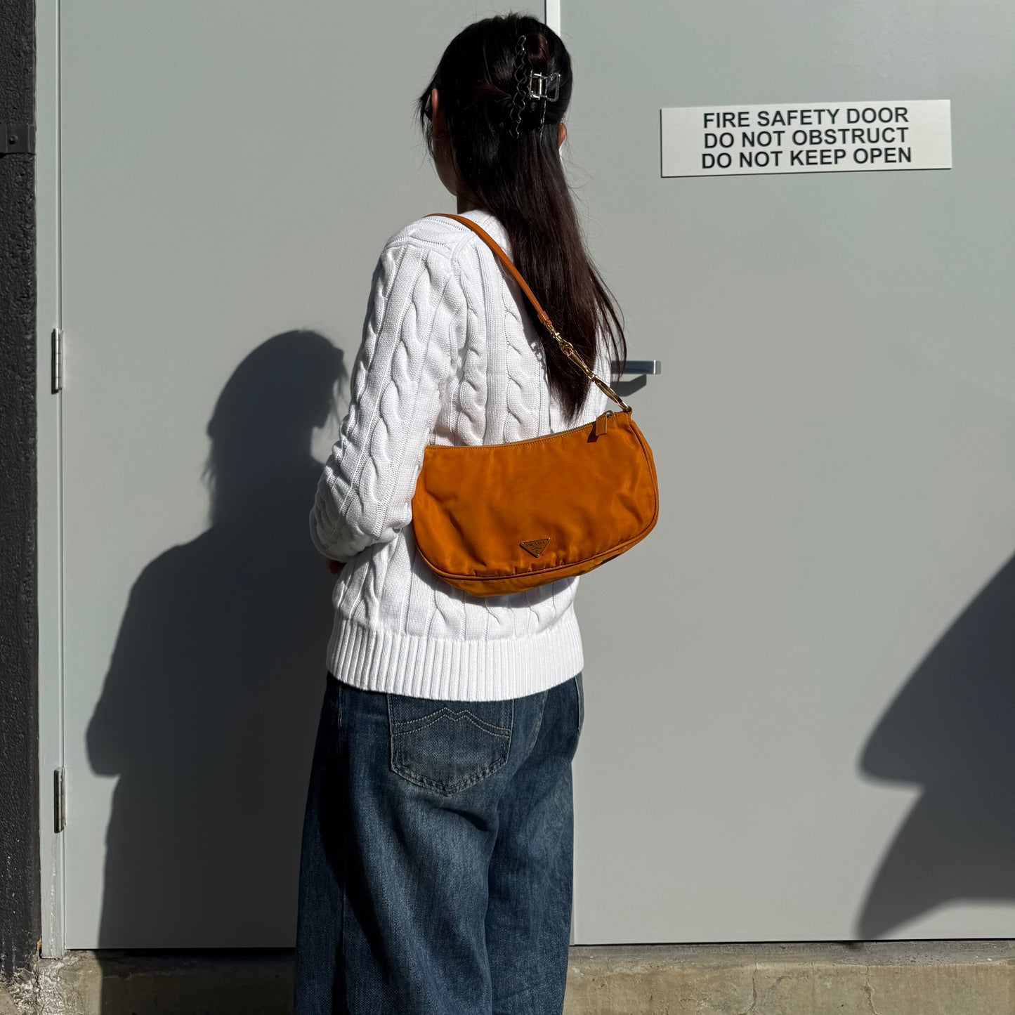 Prada Vintage Orange Shoulder Bag