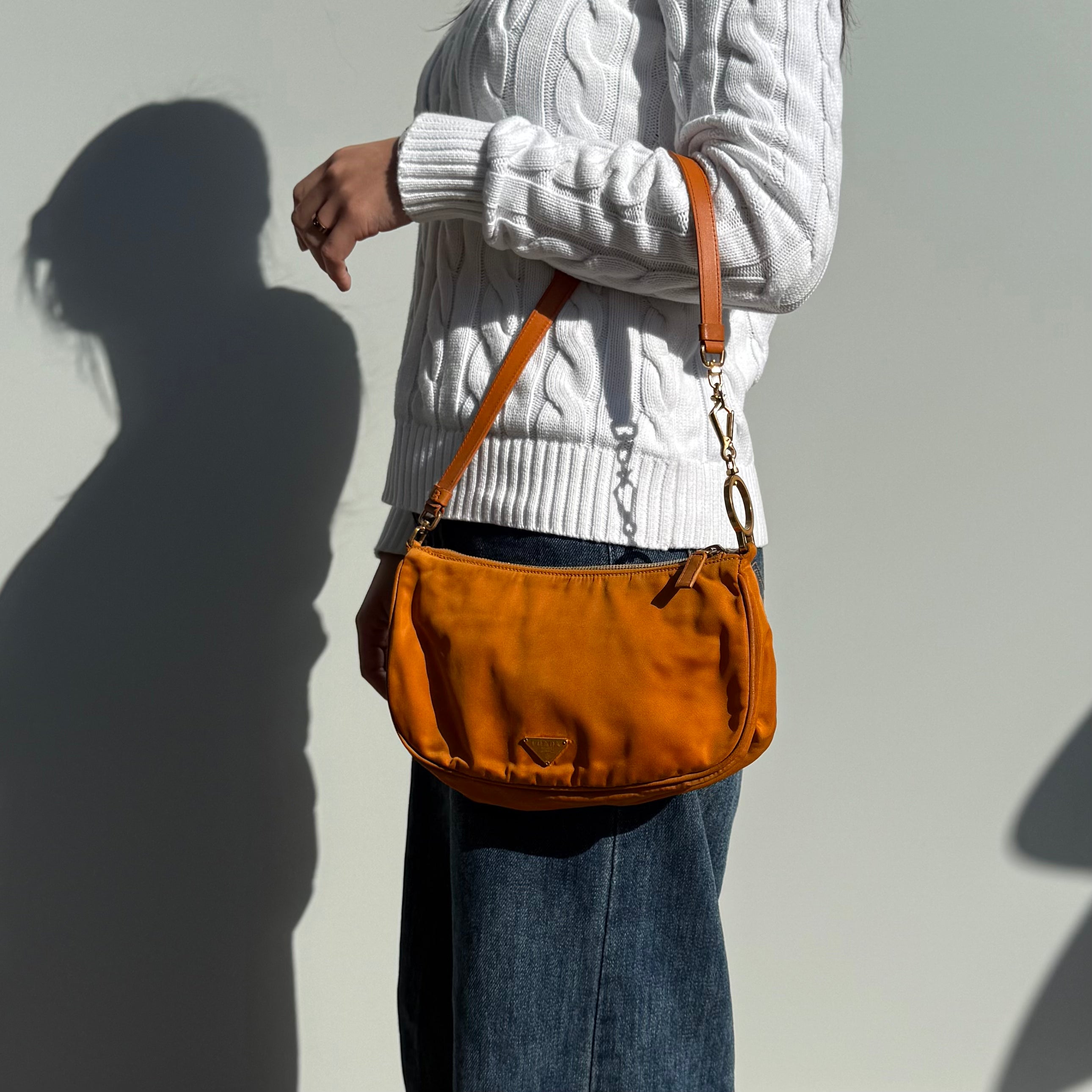 Prada Vintage Orange Shoulder Bag