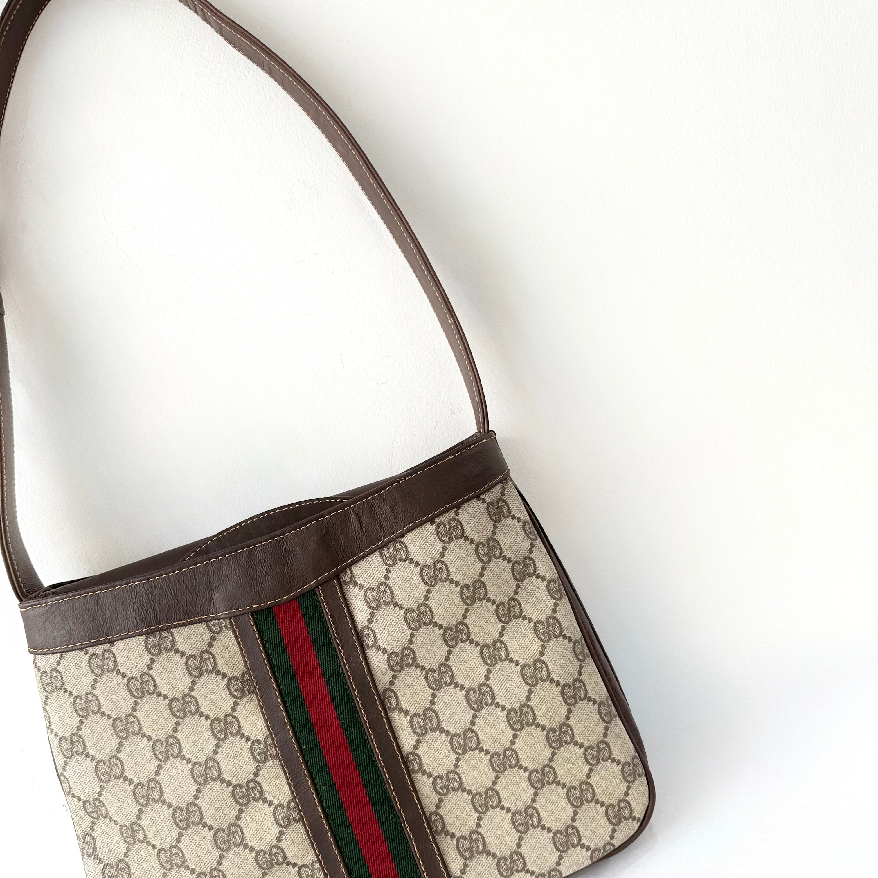 Gucci GG Supreme Web Sherry Line Shoulder Bag
