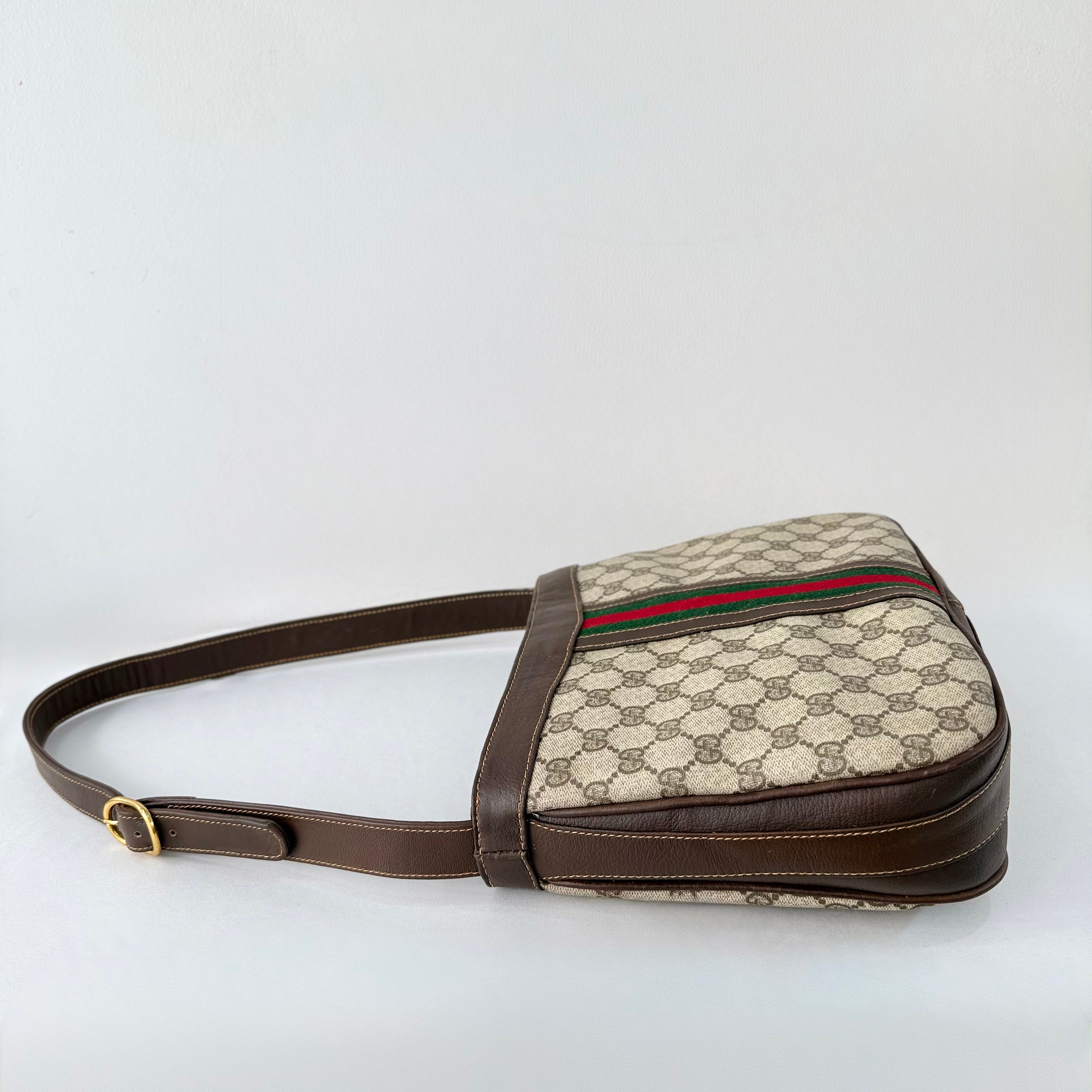 Gucci GG Supreme Web Sherry Line Shoulder Bag