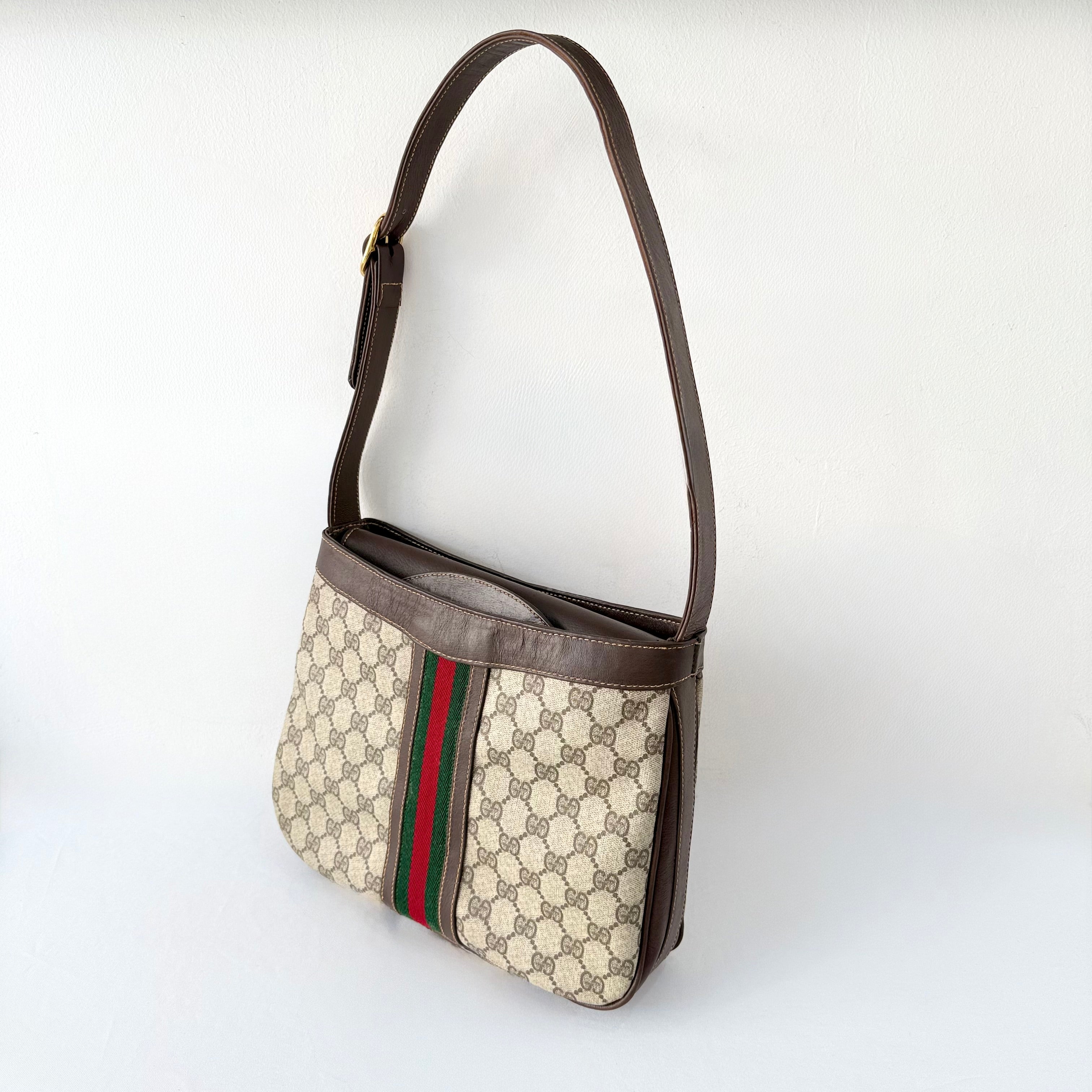 Gucci GG Supreme Web Sherry Line Shoulder Bag