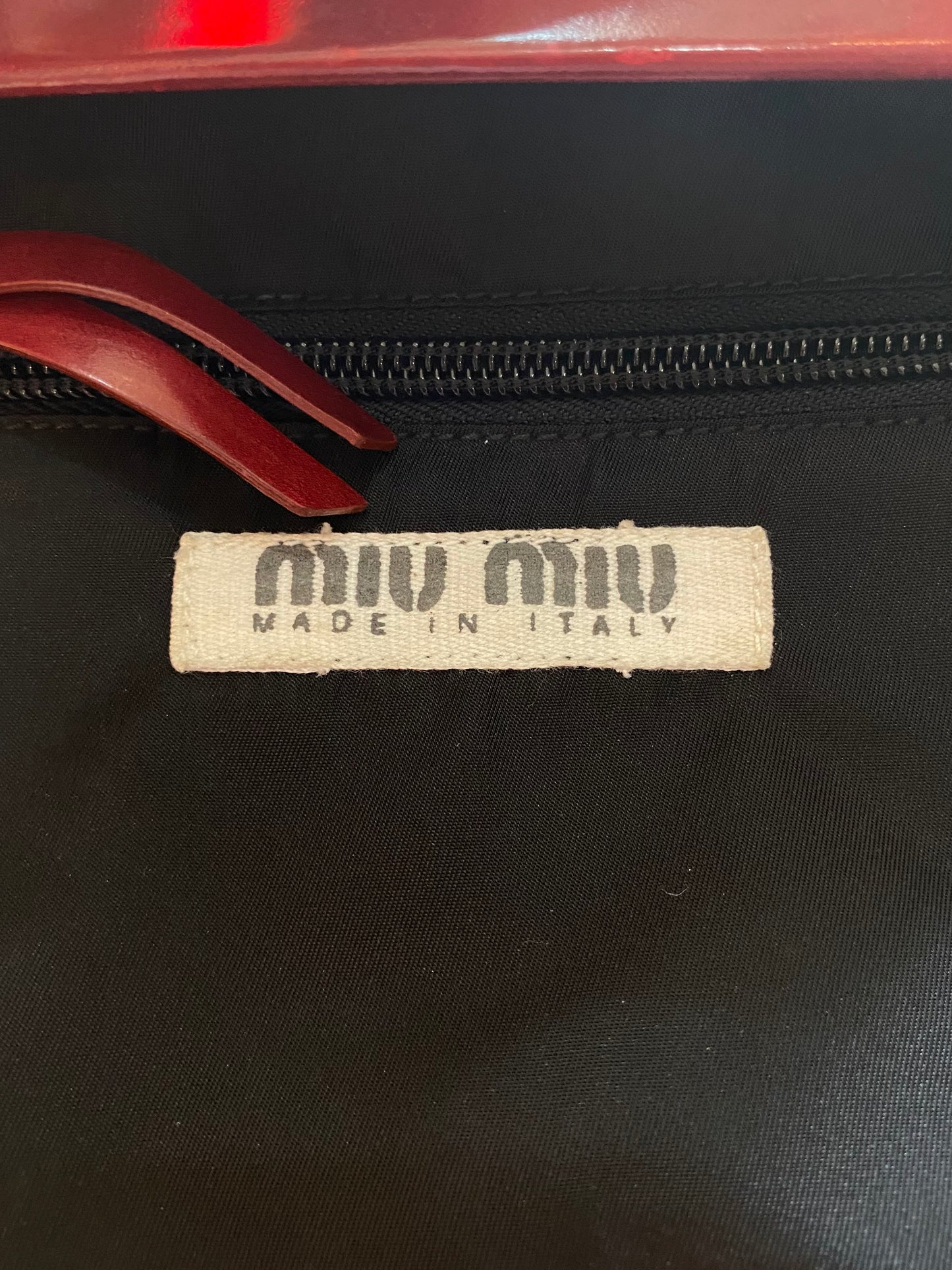 Miu Miu Burgundy Patent Doctor Bag