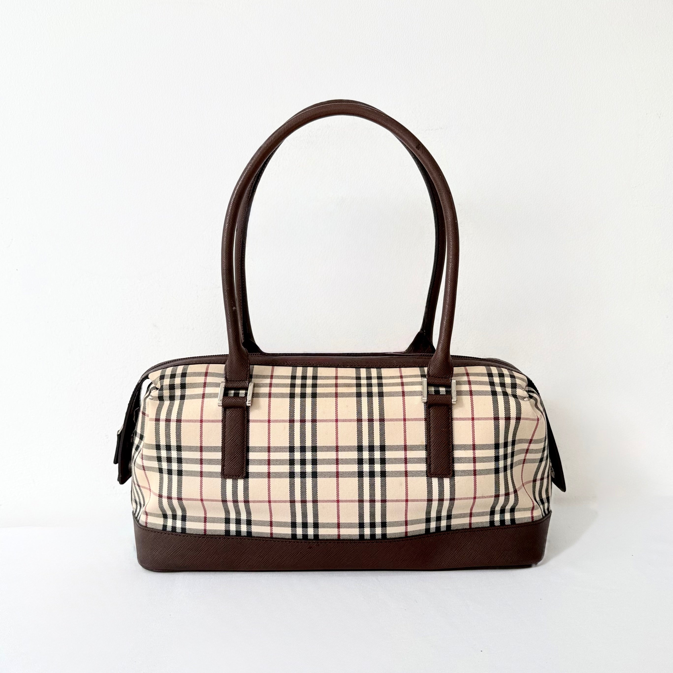 Burberry Nova Check Boston Shoulder Bag