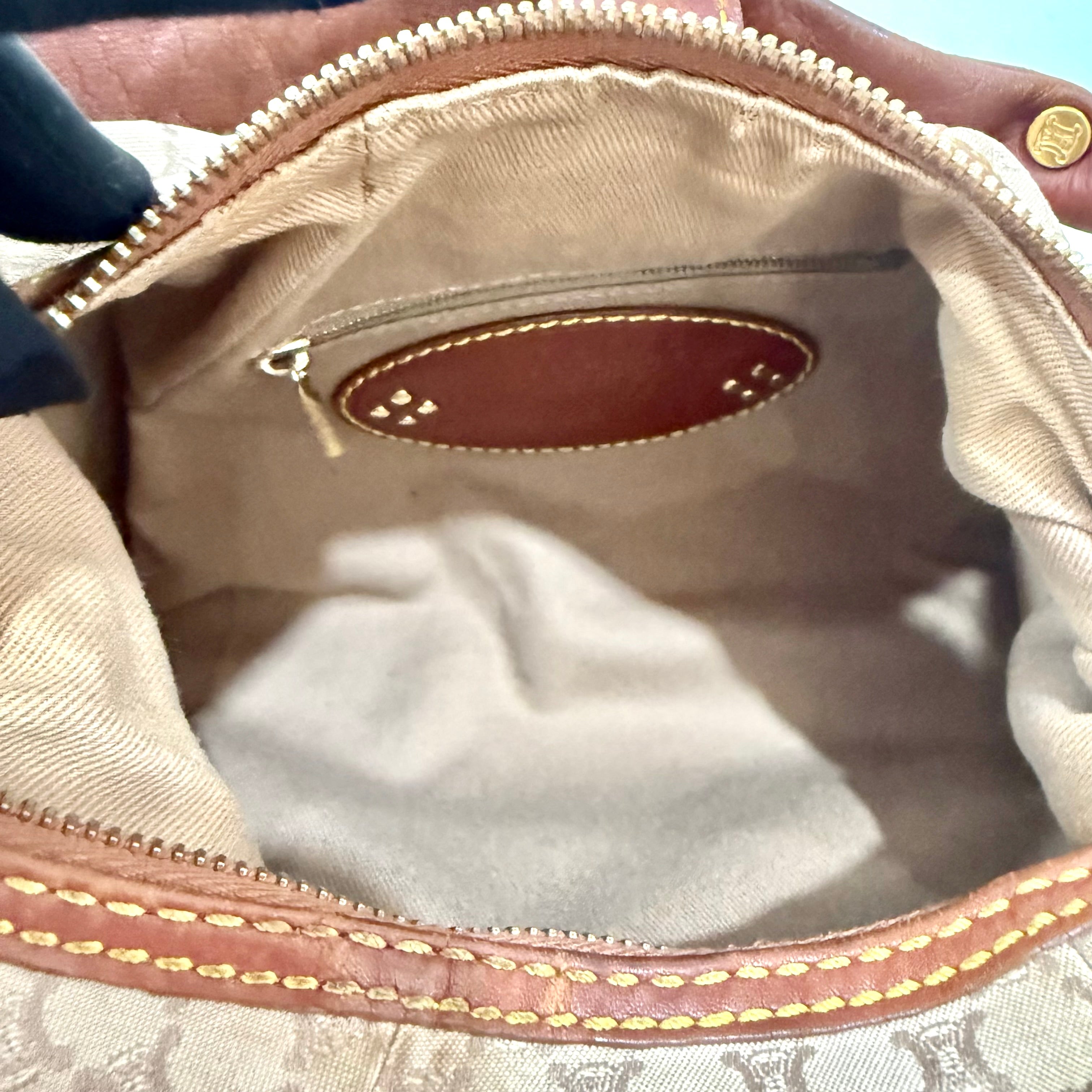 Celine Macadam Brown Hobo Shoulder Bag