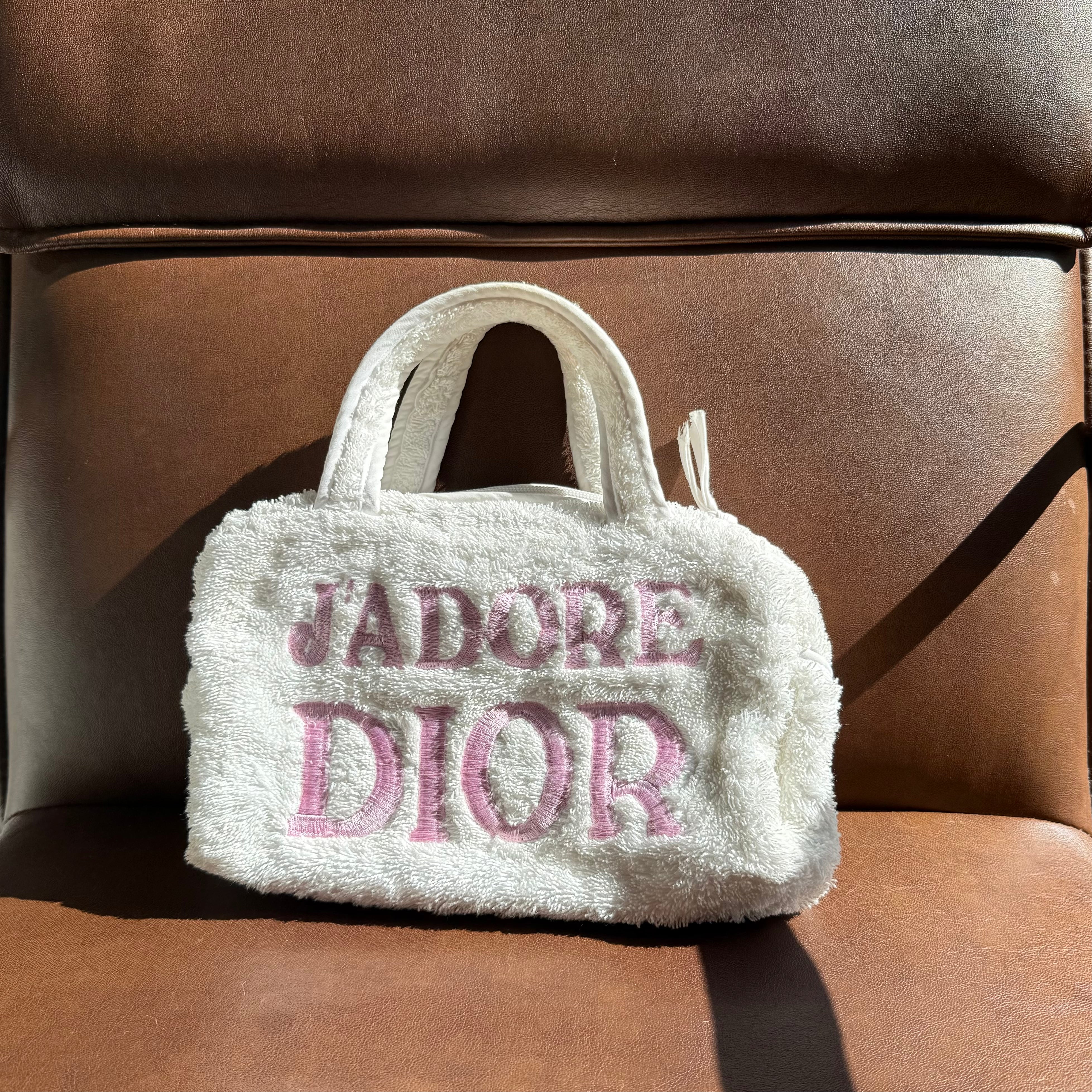 Dior Vintage Jadore Terry Cloth Hand Bag