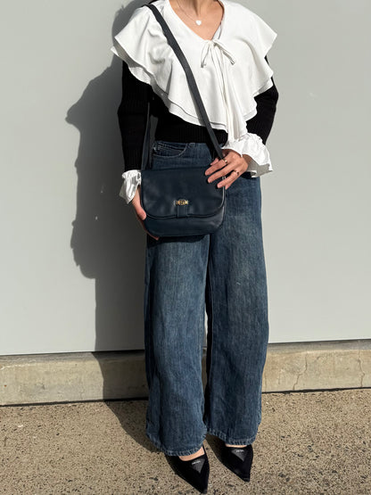GUCCI Vintage Crossbody Bag Leather