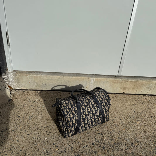 Dior Blue Canvas Bowling Bag