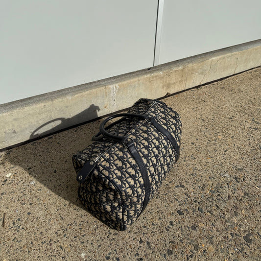 Dior Blue Canvas Bowling Bag