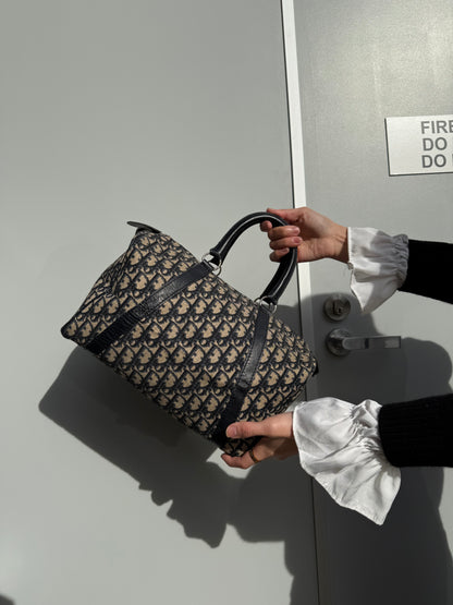 Dior Blue Canvas Bowling Bag