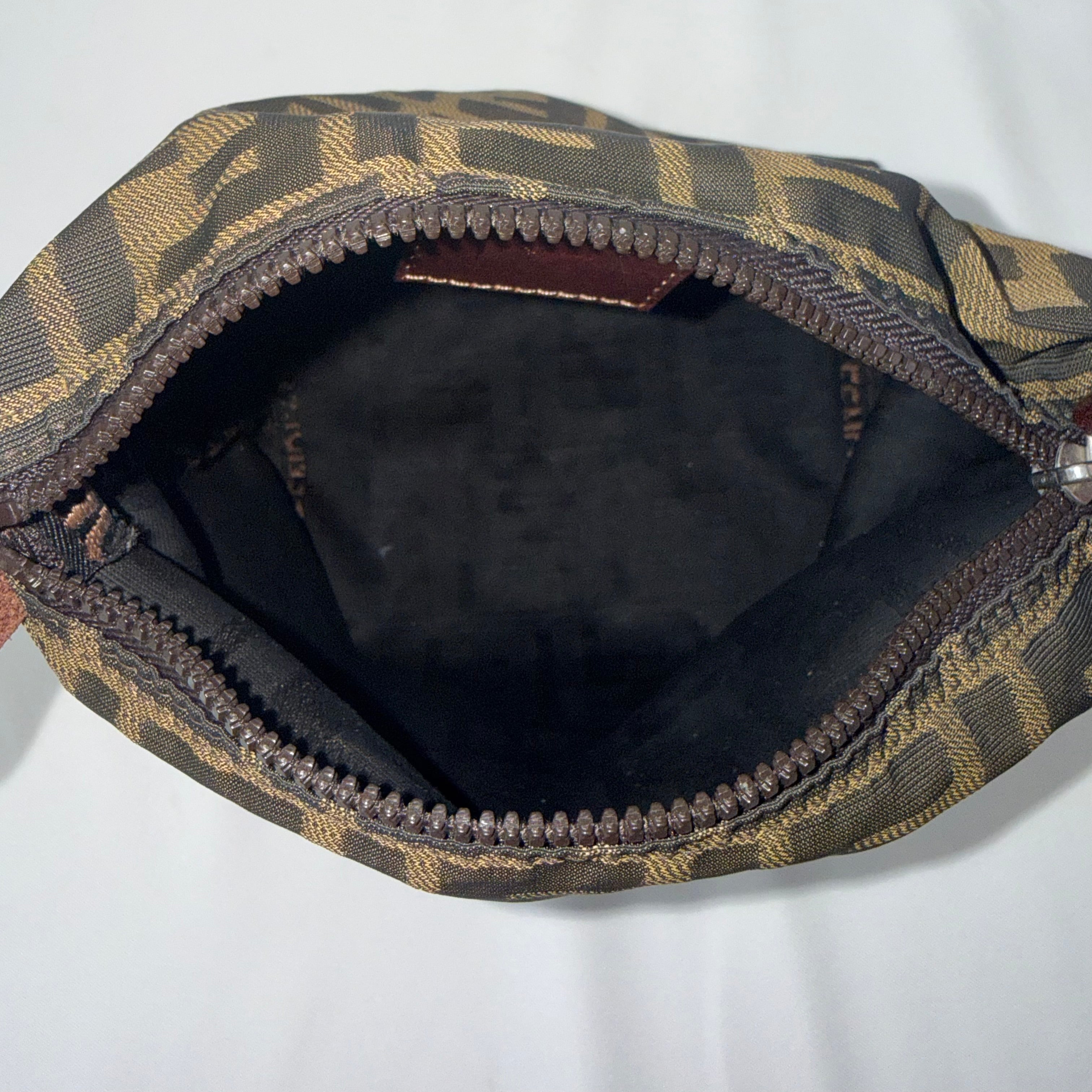 Fendi Brown Zucca Pochette Bag