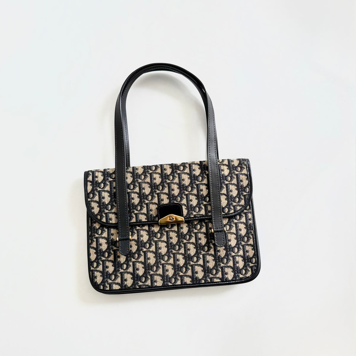 Christian Dior Blue Trotter Monogram Canvas Handbag