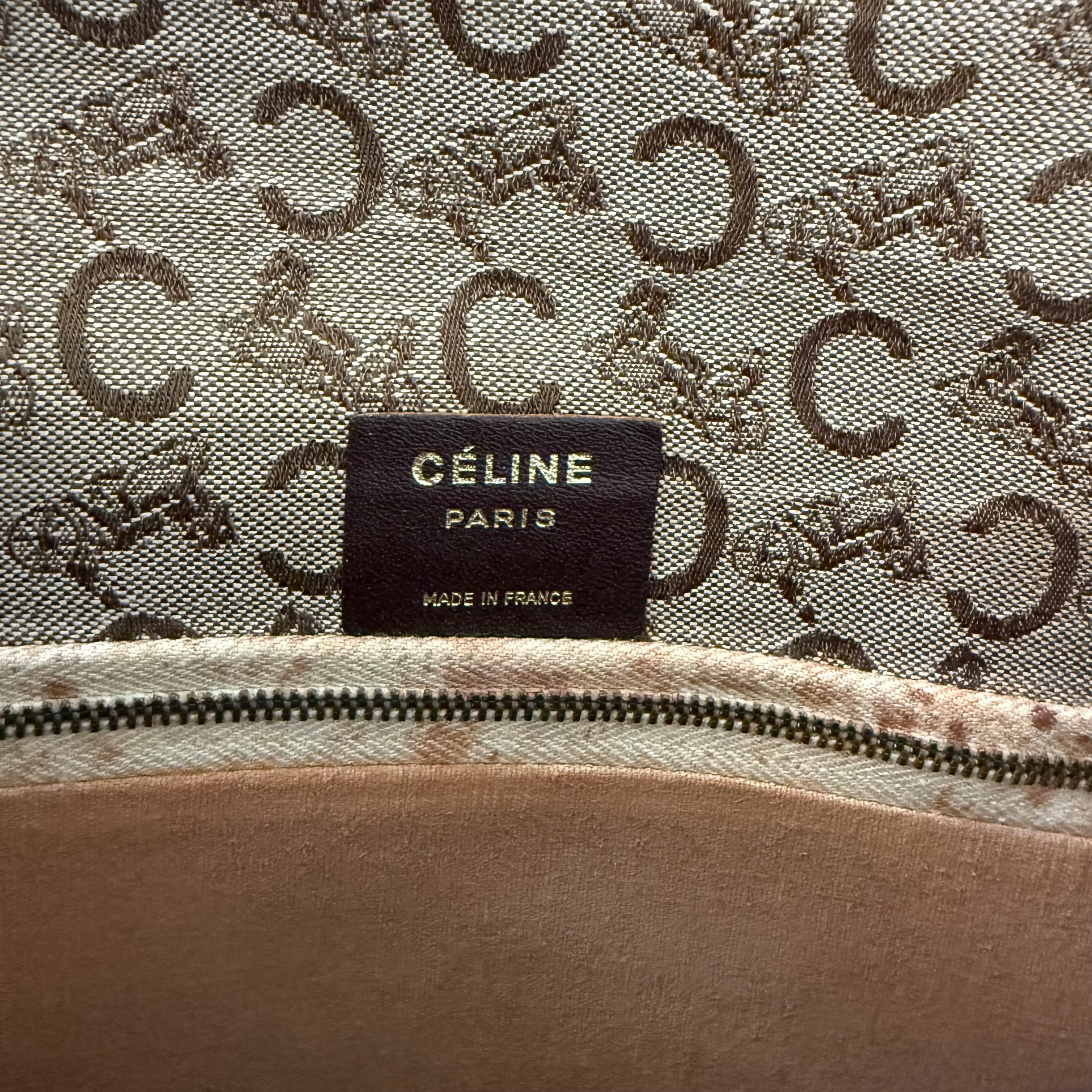 CELINE C Sulky Shoulder Bag Canvas Brown Shoulder Bag