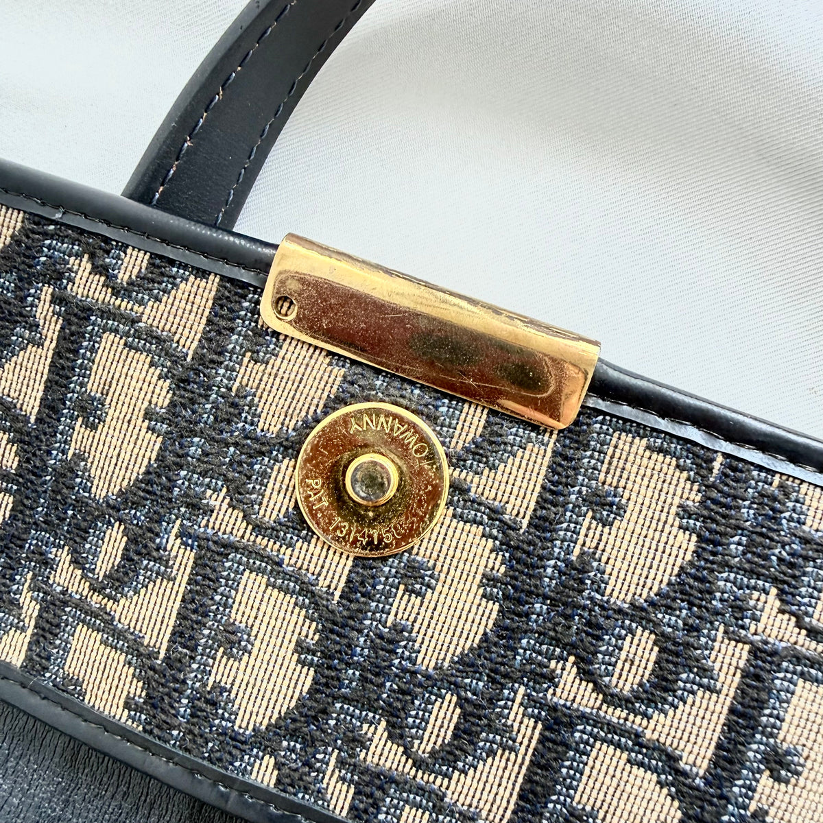 Christian Dior Blue Trotter Monogram Canvas Handbag