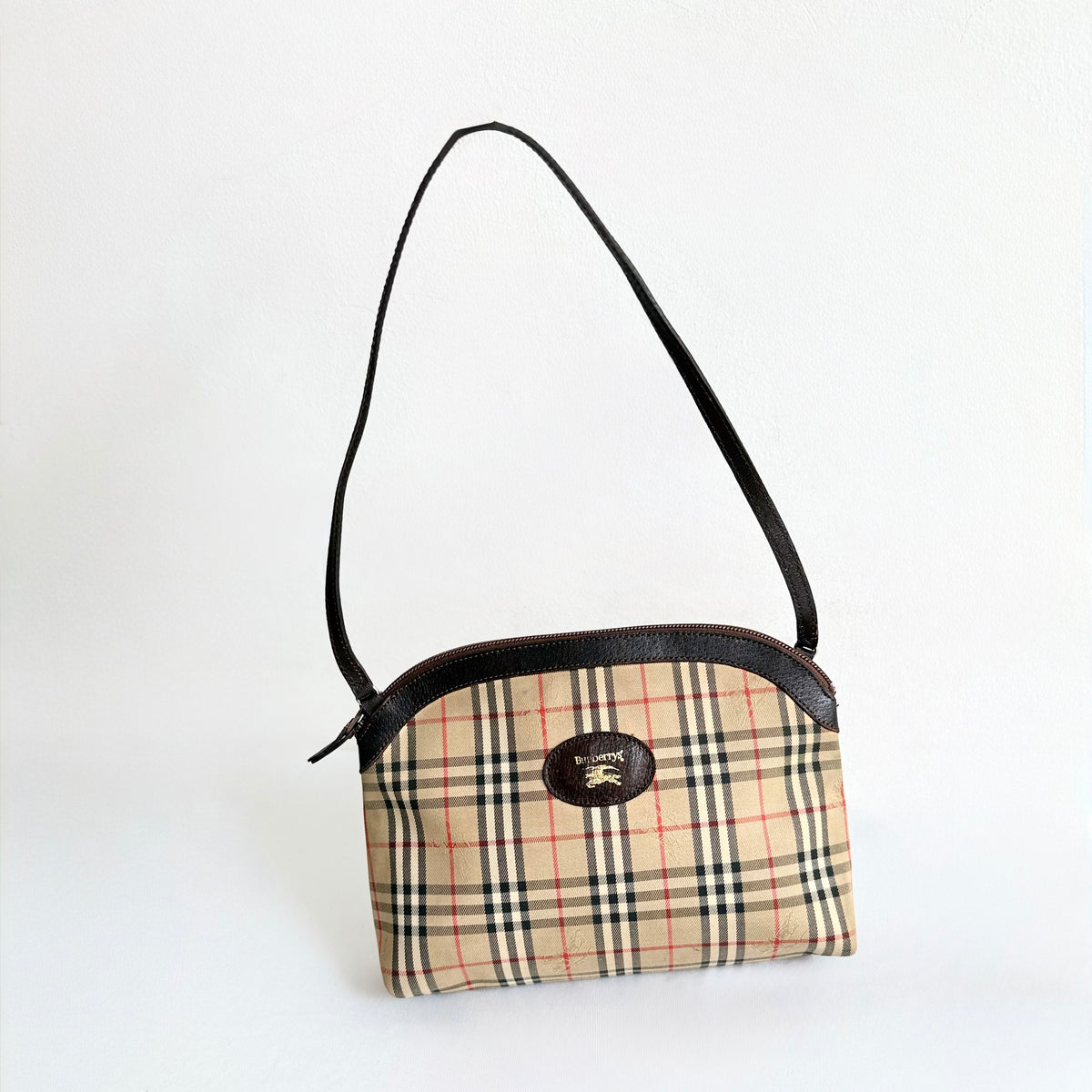 Burberry Nova Check Pochette Canvas Beige