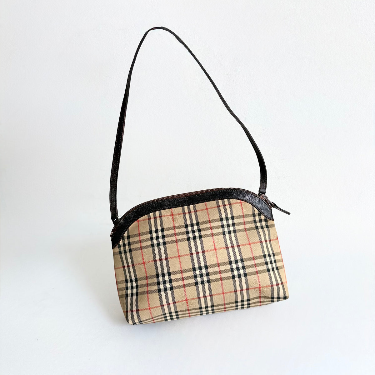 Burberry Nova Check Pochette Canvas Beige