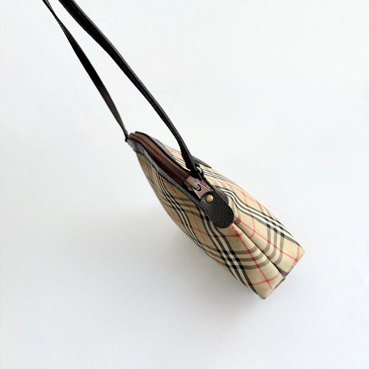 Burberry Nova Check Pochette Canvas Beige