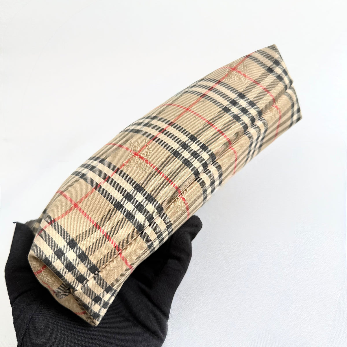 Burberry Nova Check Pochette Canvas Beige
