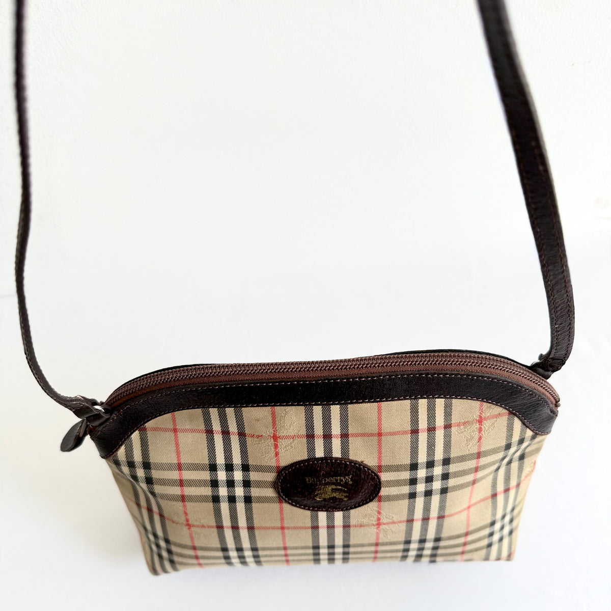 Burberry Nova Check Pochette Canvas Beige