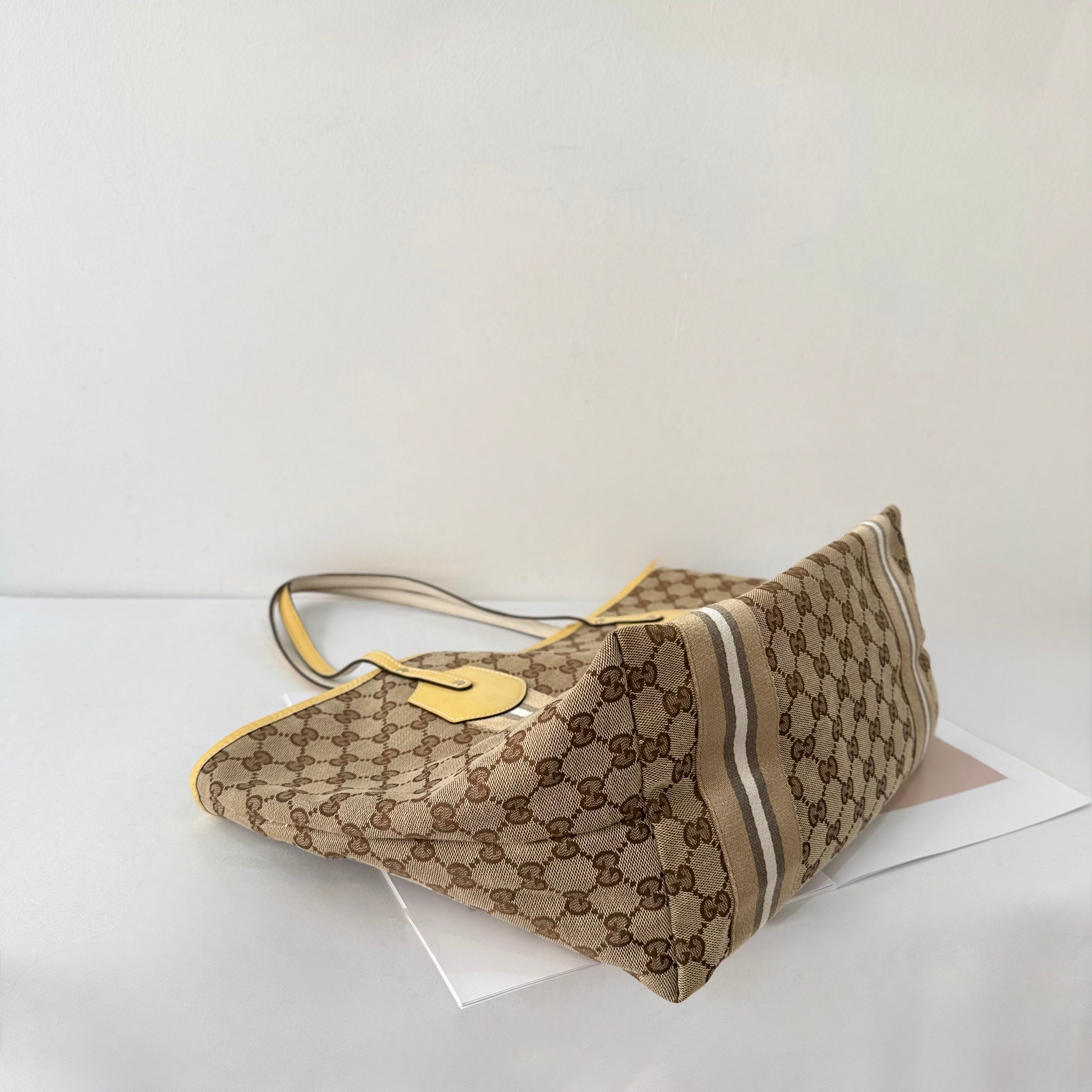 Gucci GG Canvas Canvas Web Jolie Tote