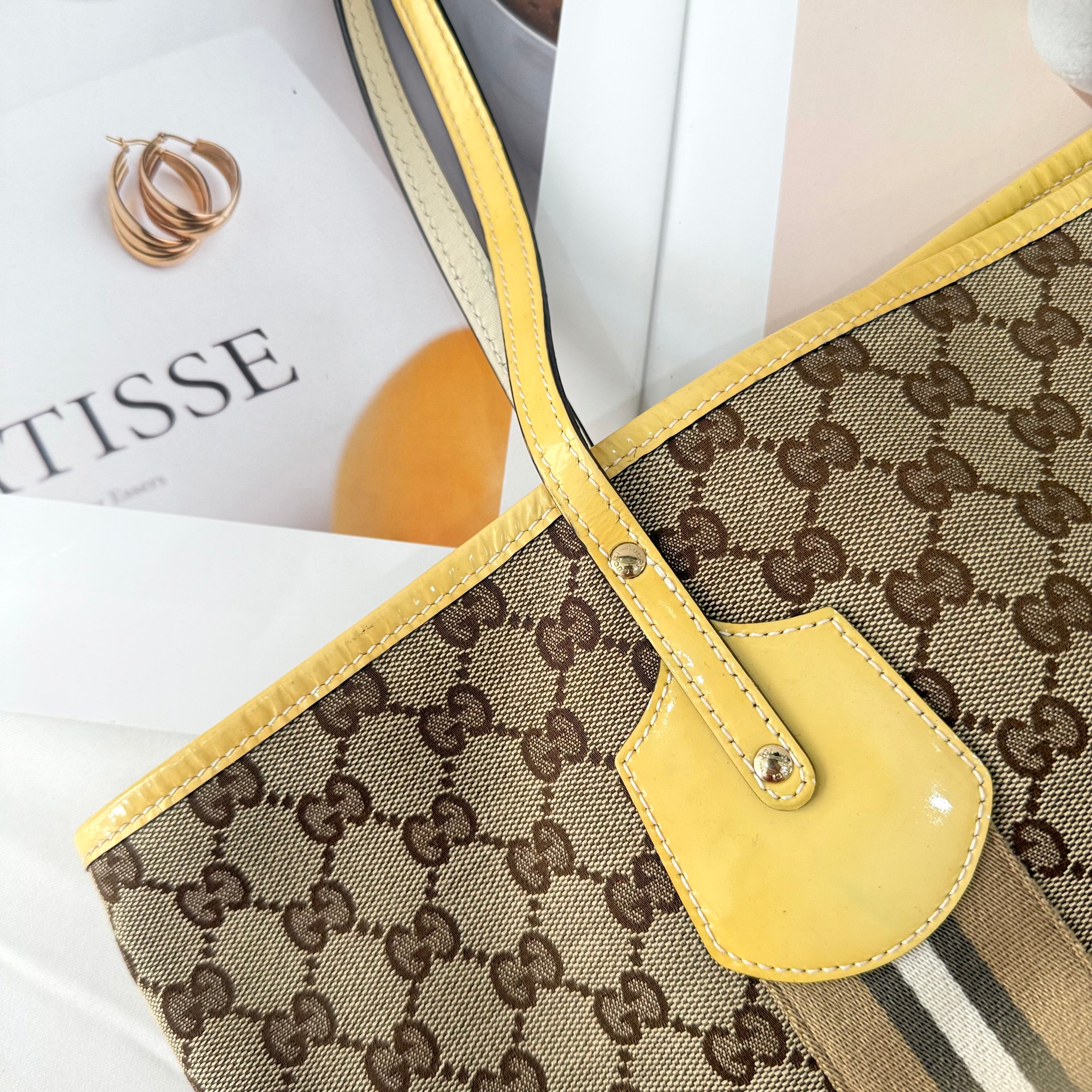 Gucci GG Canvas Canvas Web Jolie Tote